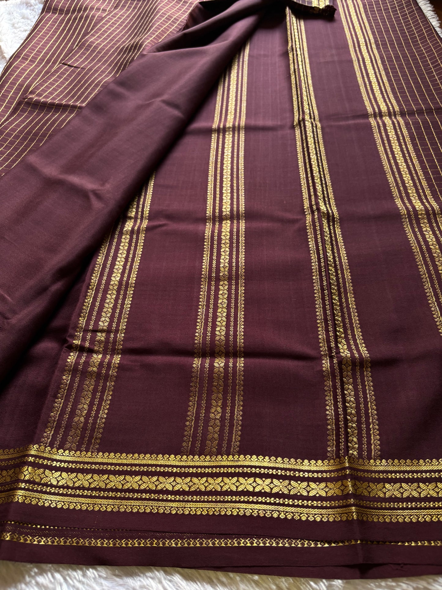 Madhura : Solid Chocolate brown