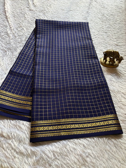 Madhura : Solid Navy blue