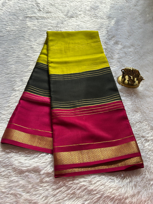 Trinetri (3D) : Olive green-black-pink