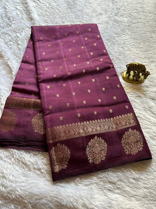 Banarasi Chiniya : Solid Plum