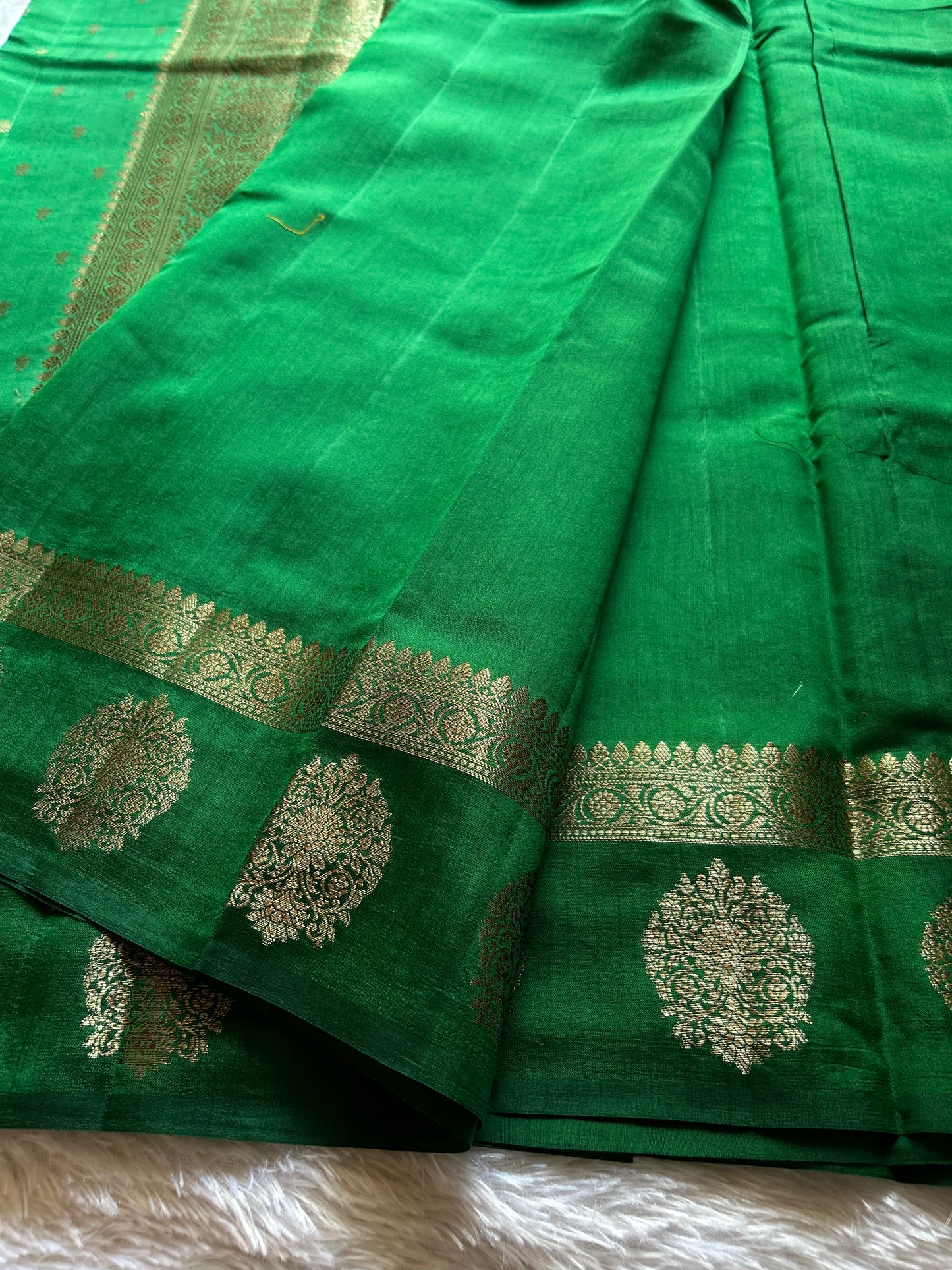 Banarasi Chiniya : Solid Leaf green