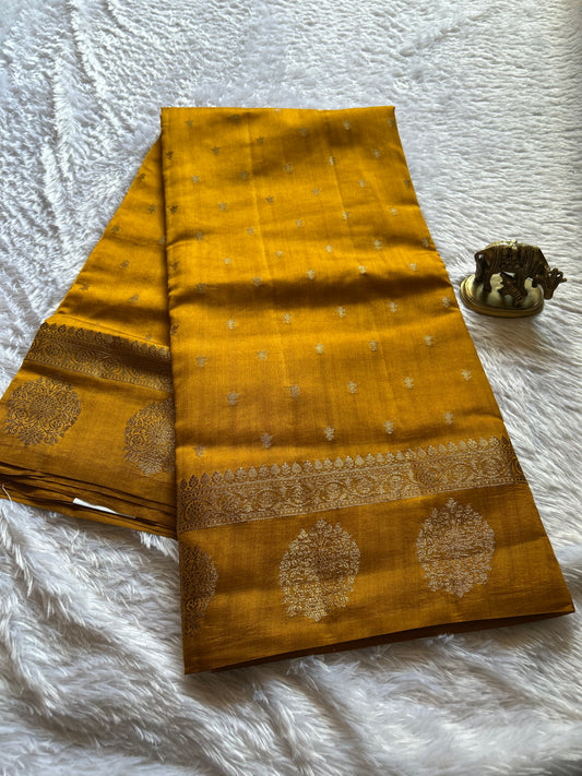 Banarasi Chiniya : Solid Golden Yellow