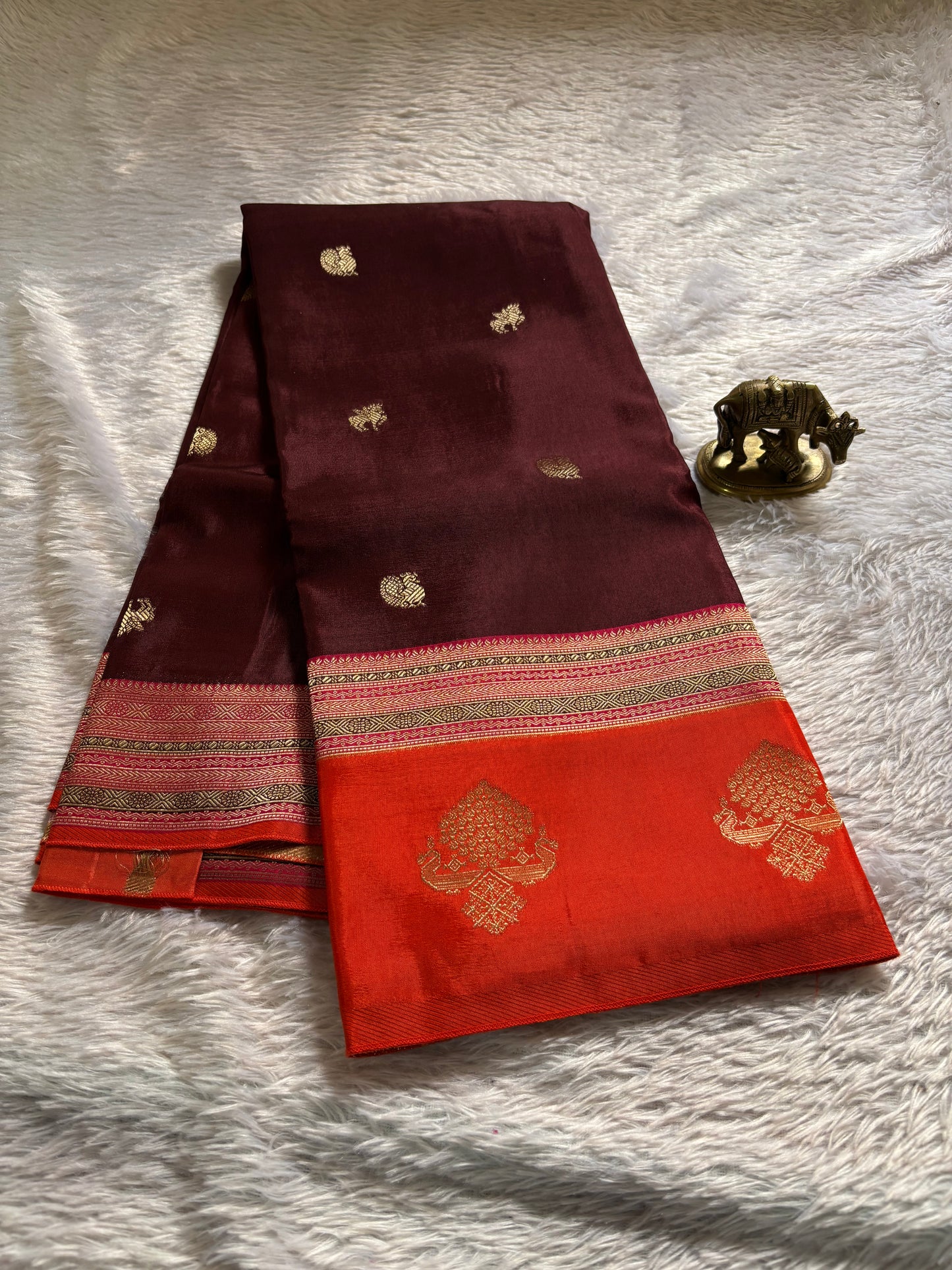 NAL206 (3D) : Chocolate brown-pink-orange
