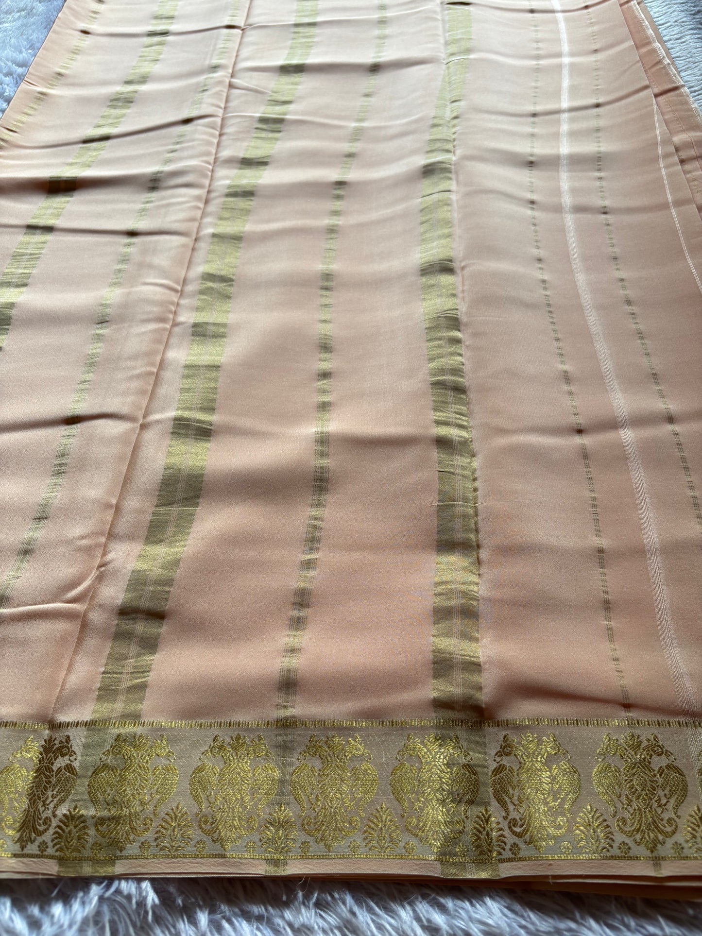 Veera : Solid Apricot cream