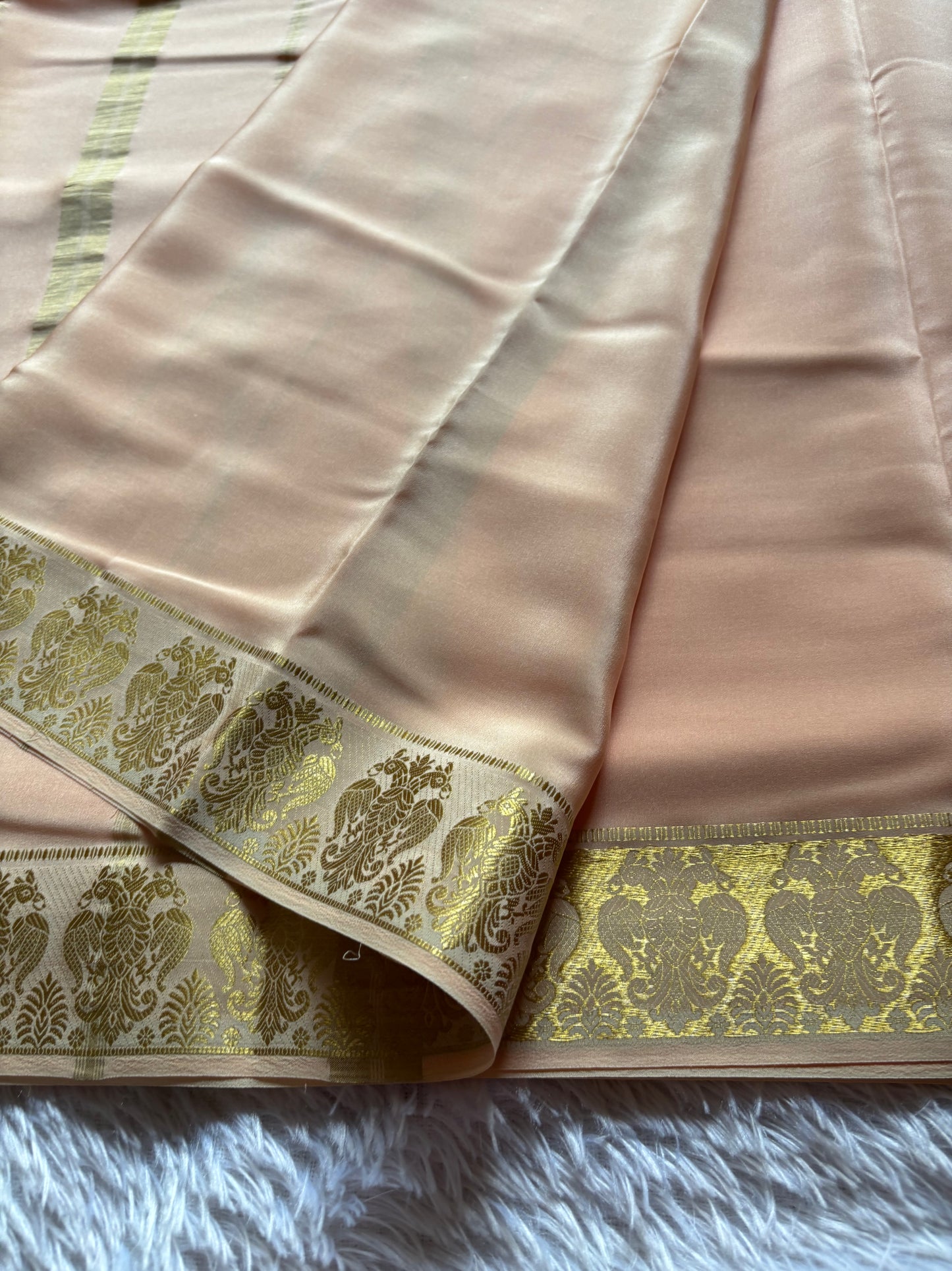 Veera : Solid Apricot cream