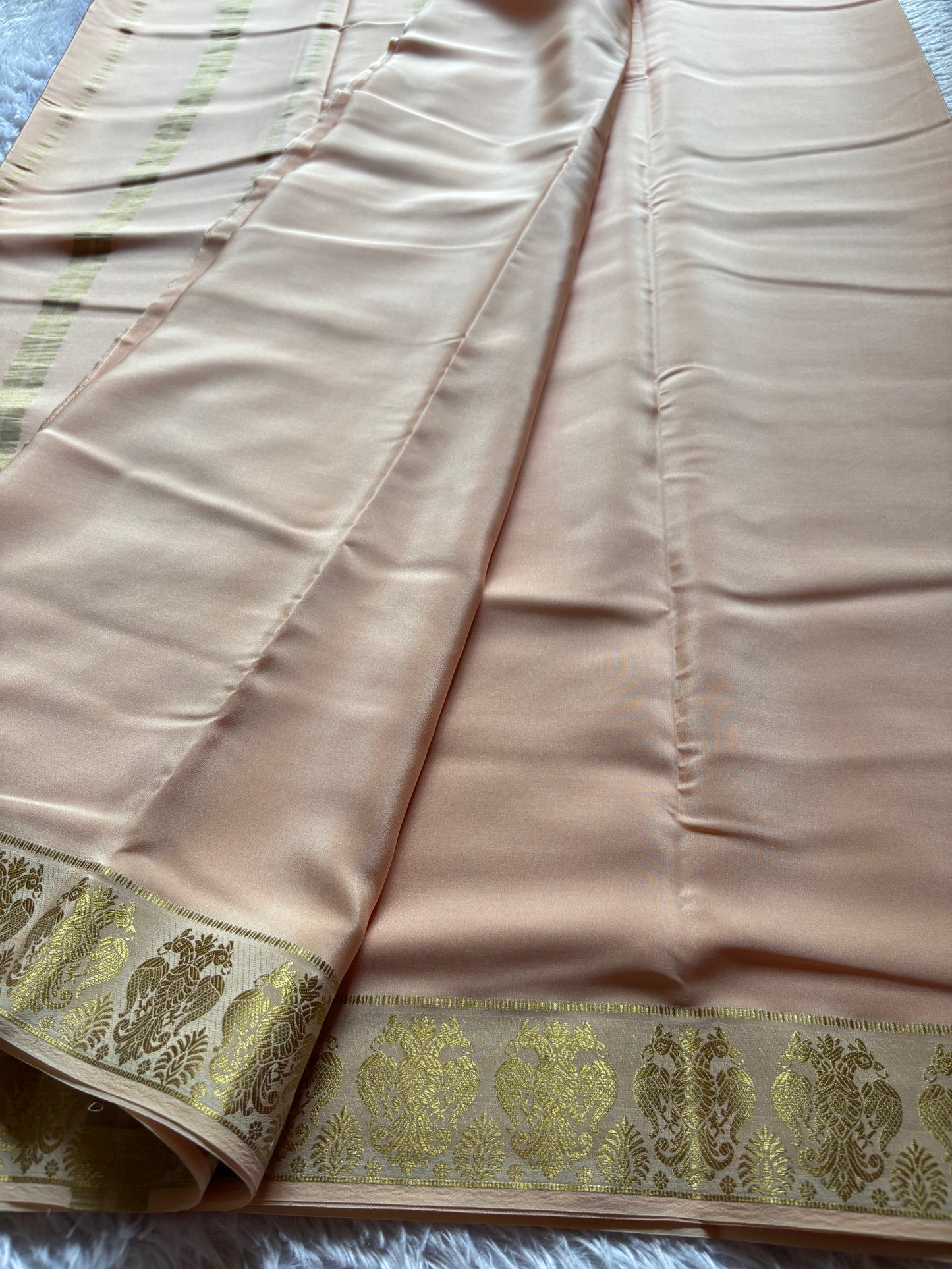 Veera : Solid Apricot cream