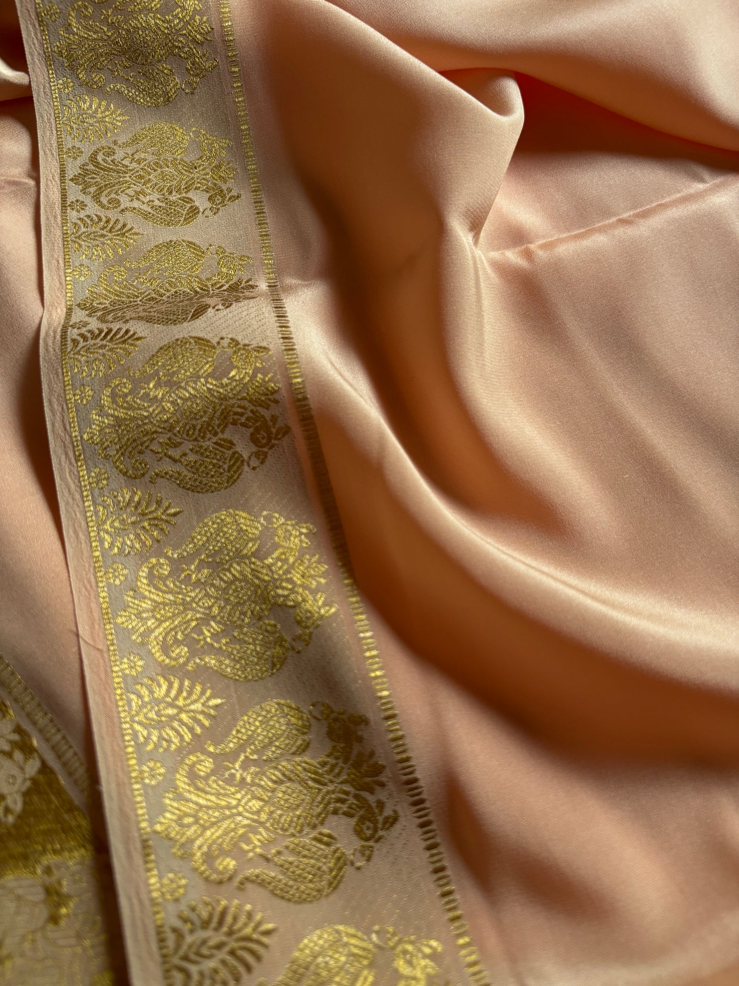 Veera : Solid Apricot cream