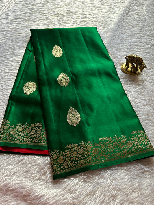 Madhubala : Solid Bottle green