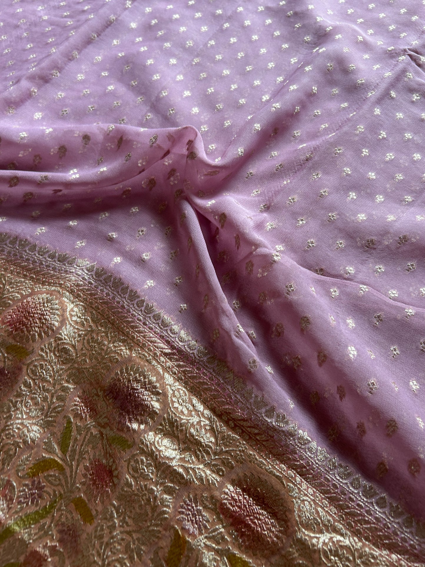 Pure Chiffon Georgette (2D) : Light lavender-blush pink