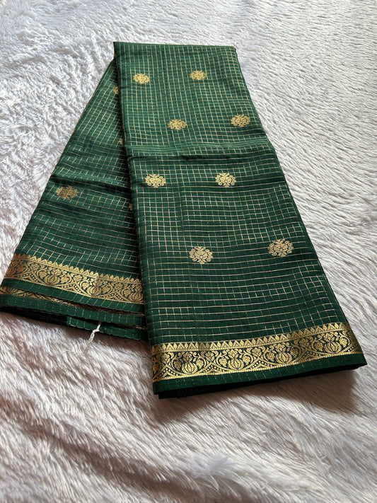 Semi Crepe : Solid Bottle green