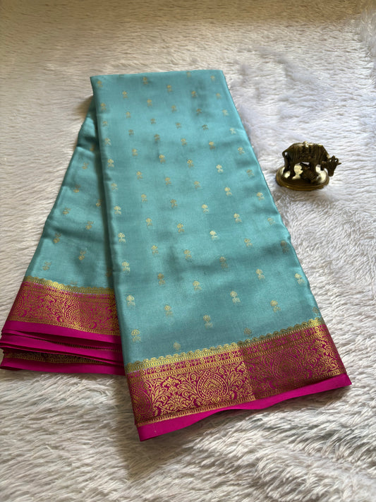 Soumya (2D) : Sky blue-rani pink