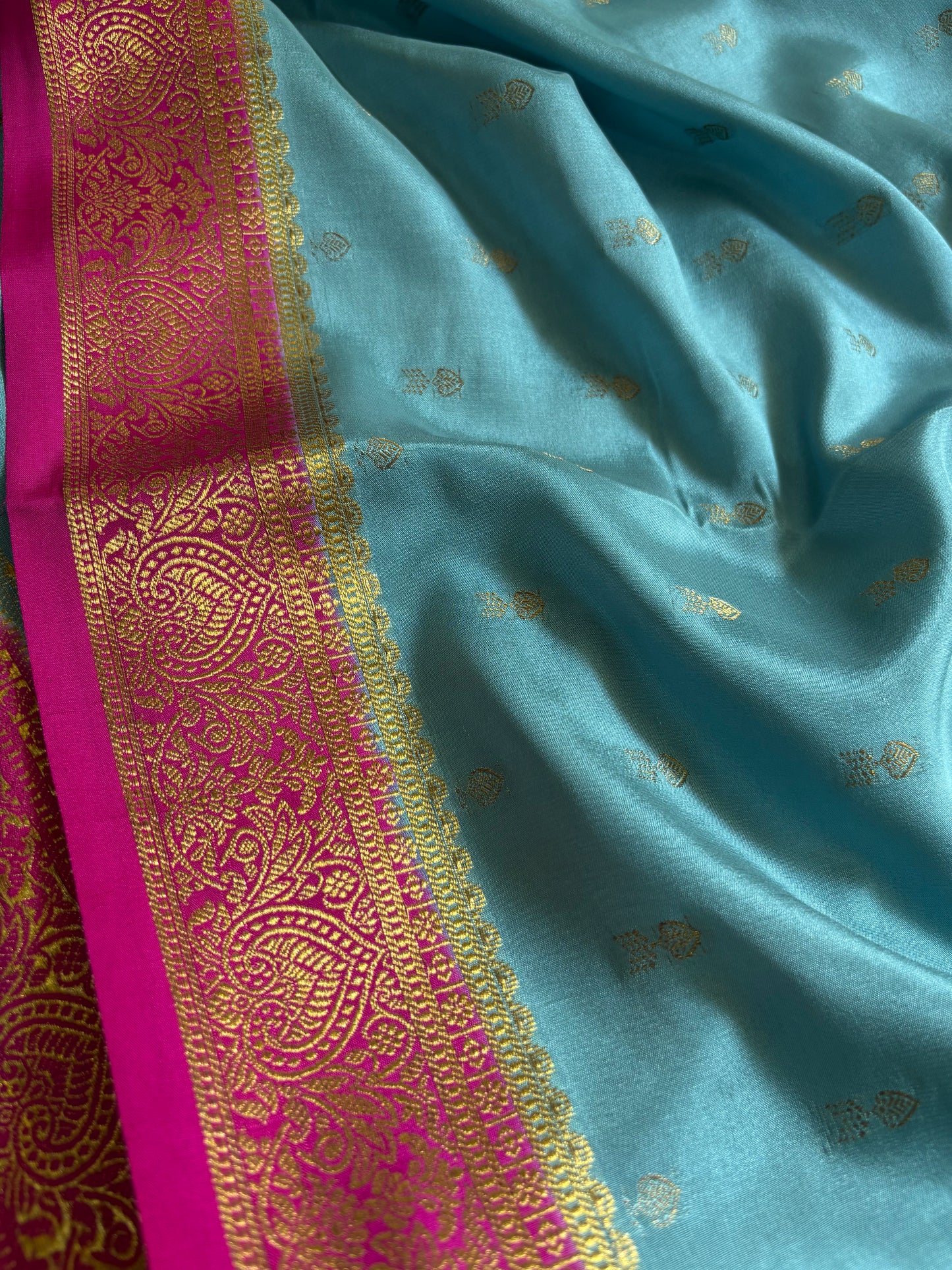 Soumya (2D) : Sky blue-rani pink