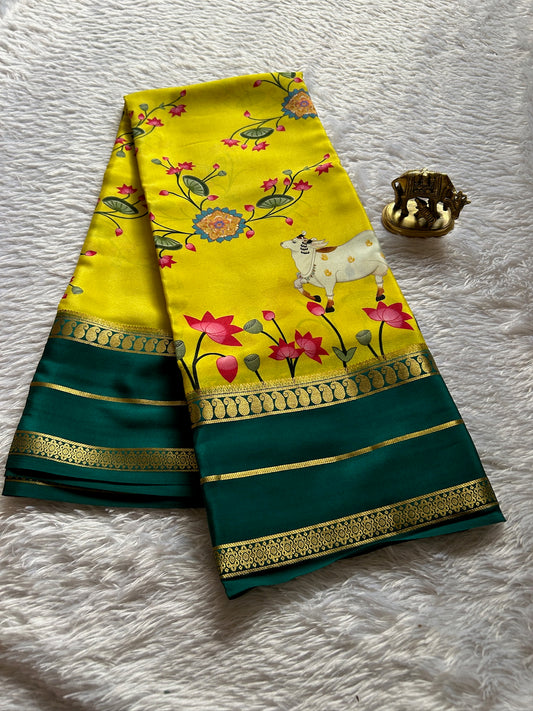 Kasturi (2D) : Lemon yellow-teal green