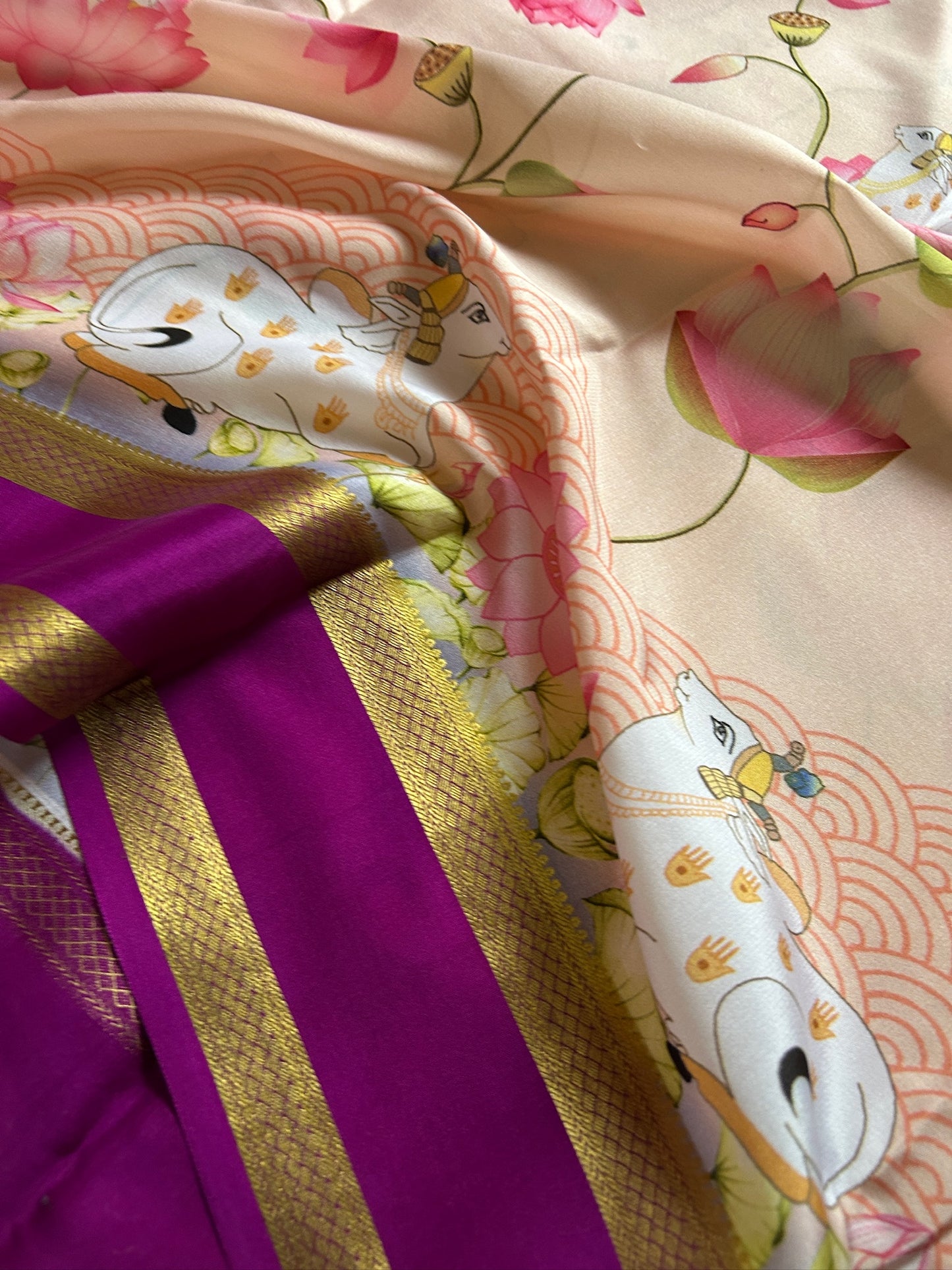 Kasturi (2D) : Light peach-magenta