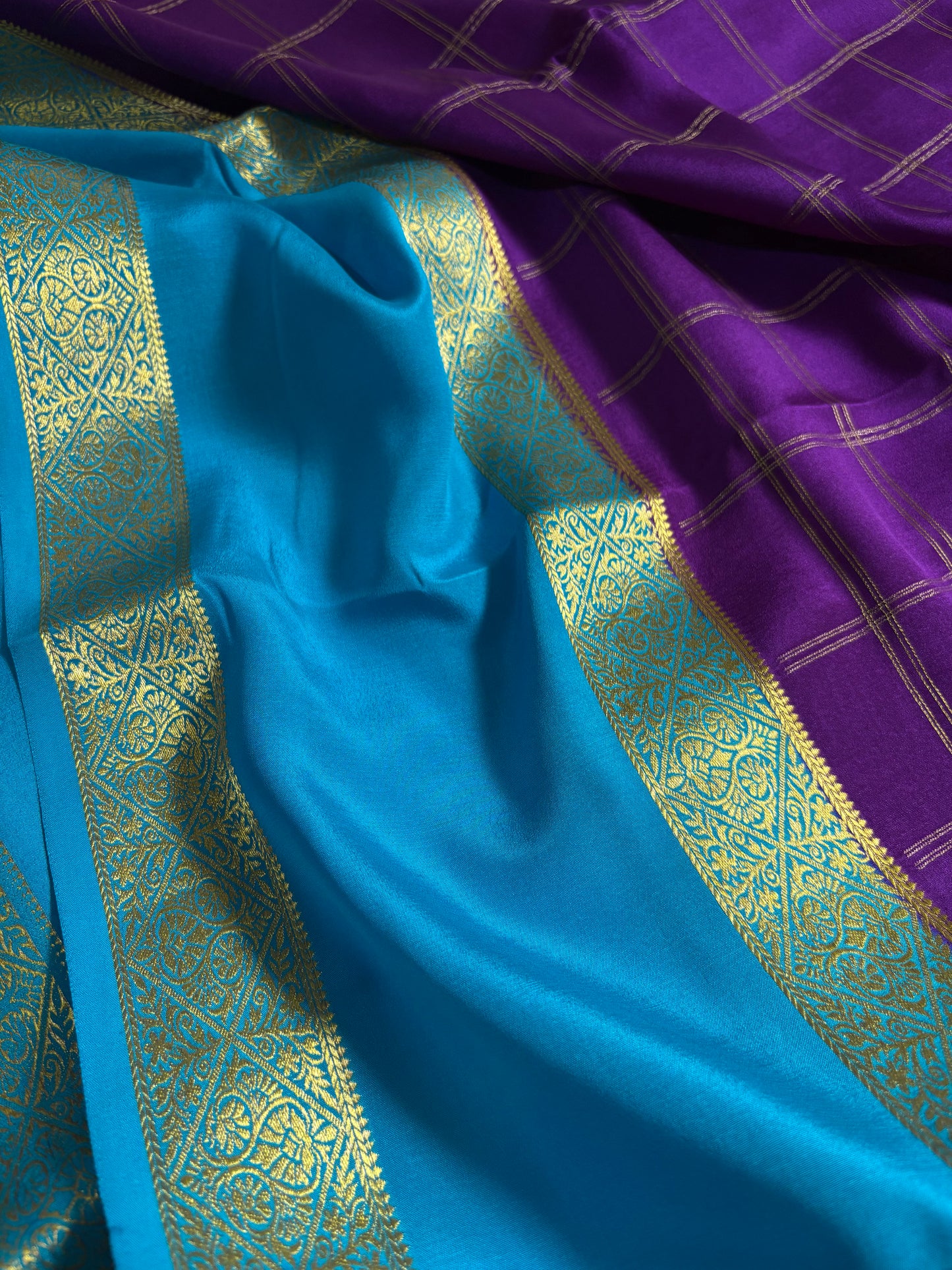 Vasudha (2D) : Purple-ananda blue