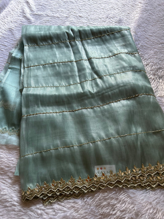 Tissue Organza : Solid Light mint green