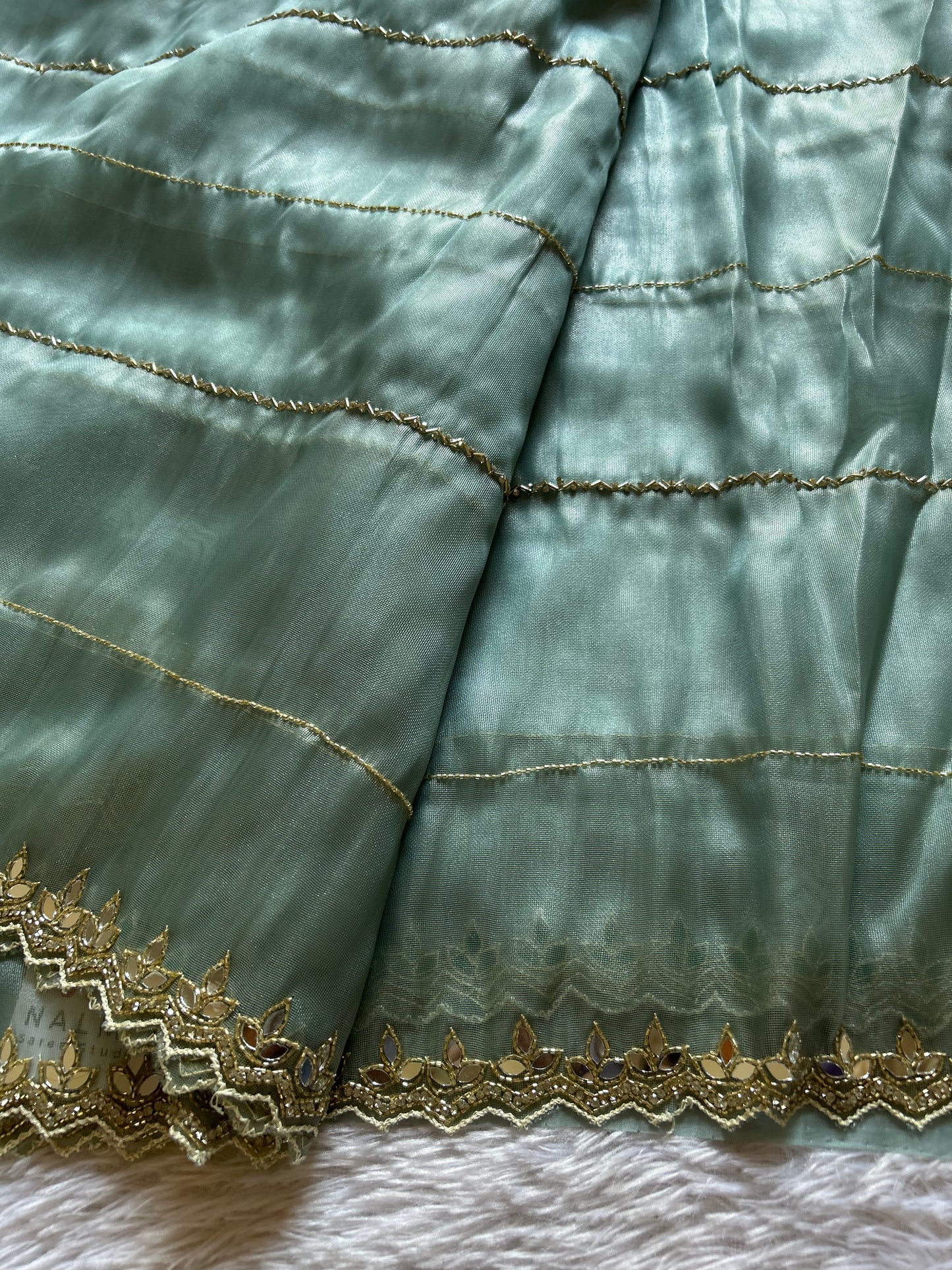 Tissue Organza : Solid Light mint green