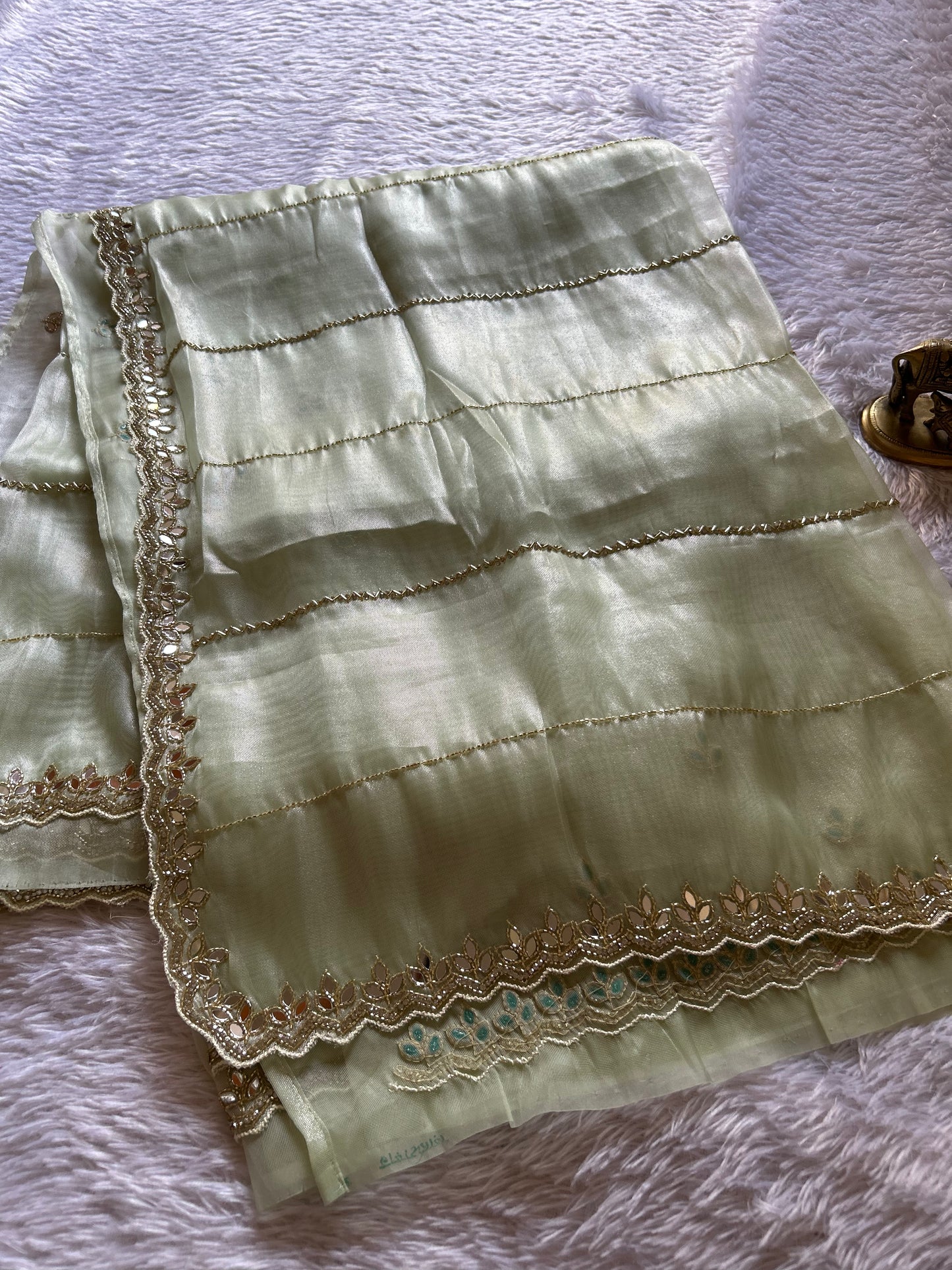 Tissue Organza : Solid Light pista green