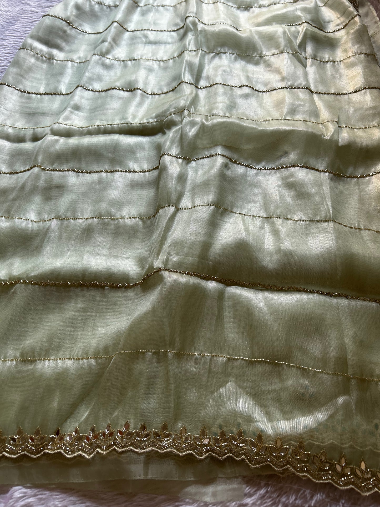 Tissue Organza : Solid Light pista green