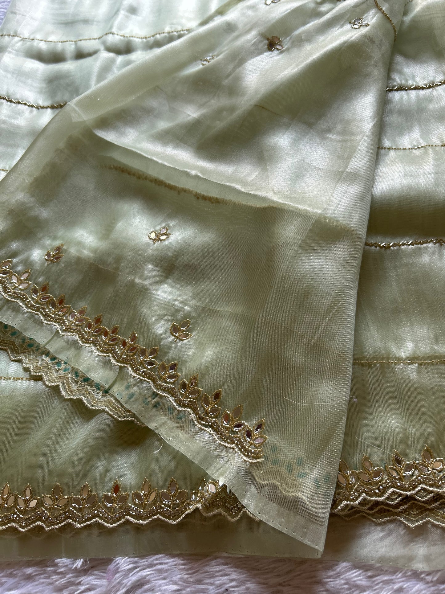 Tissue Organza : Solid Light pista green