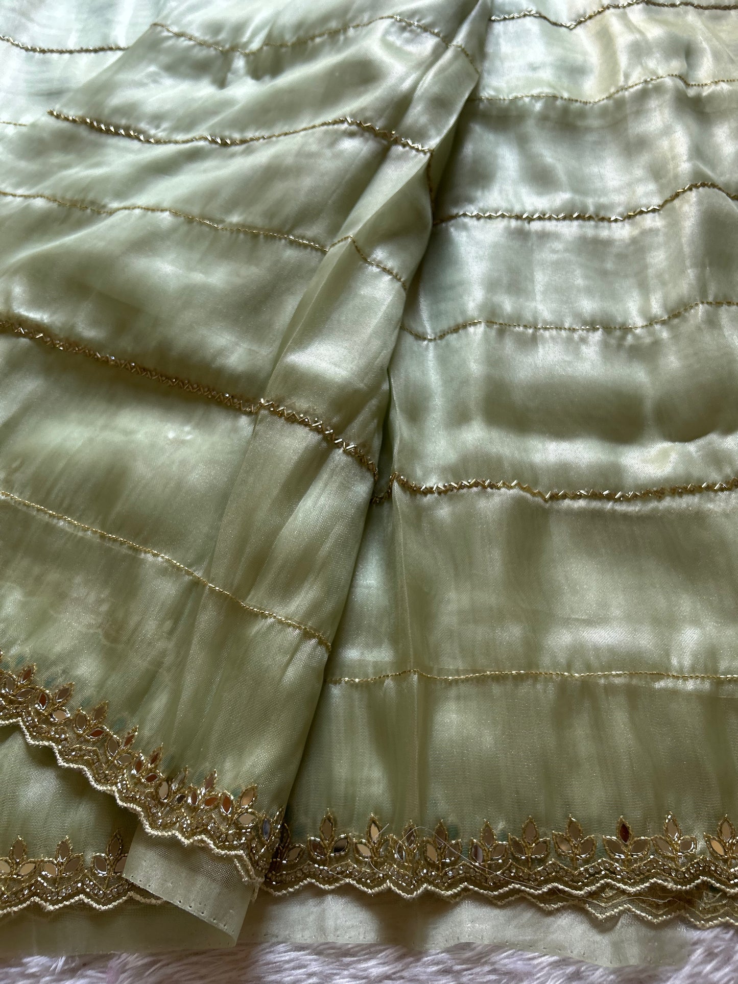 Tissue Organza : Solid Light pista green