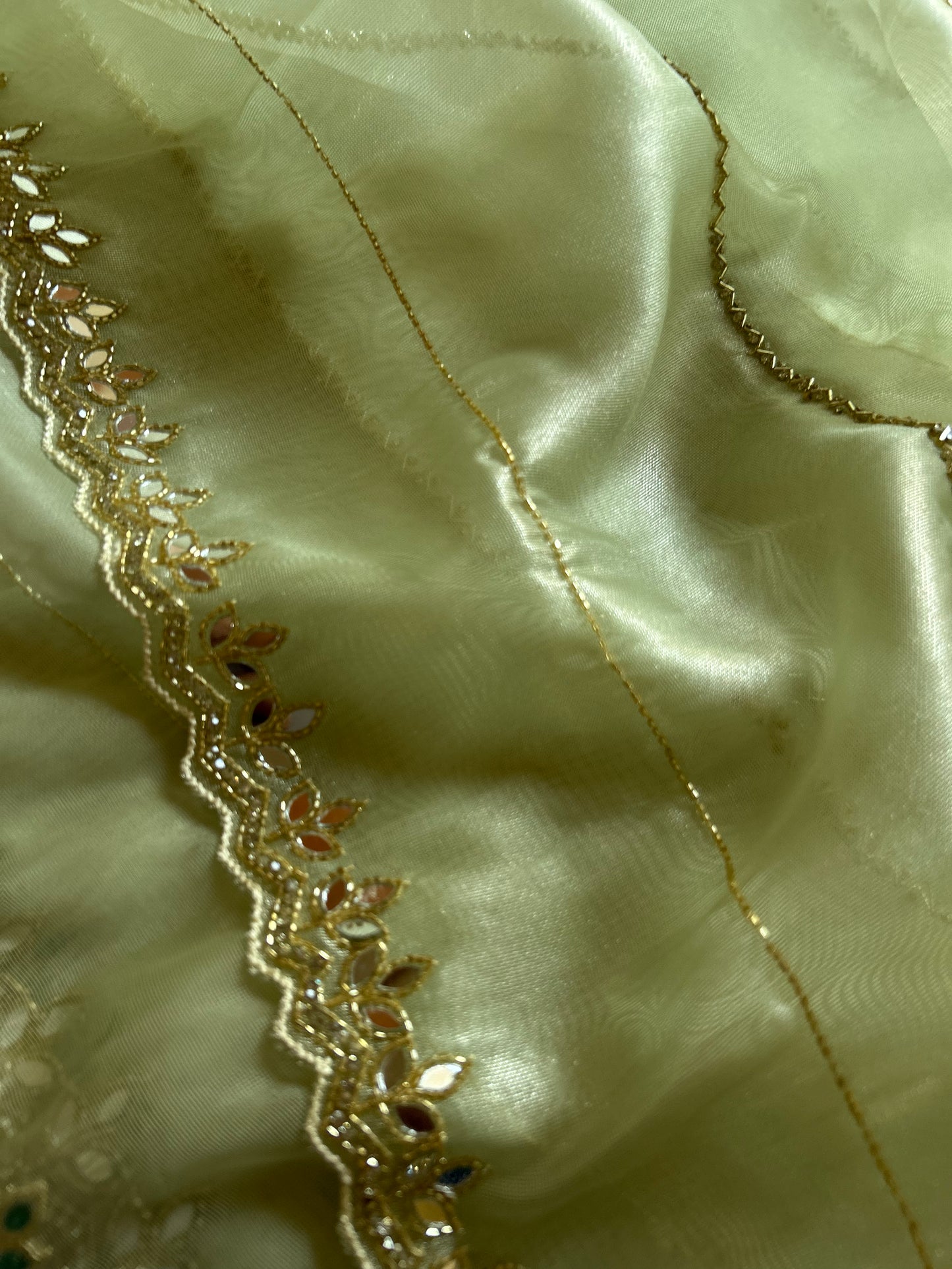 Tissue Organza : Solid Light pista green