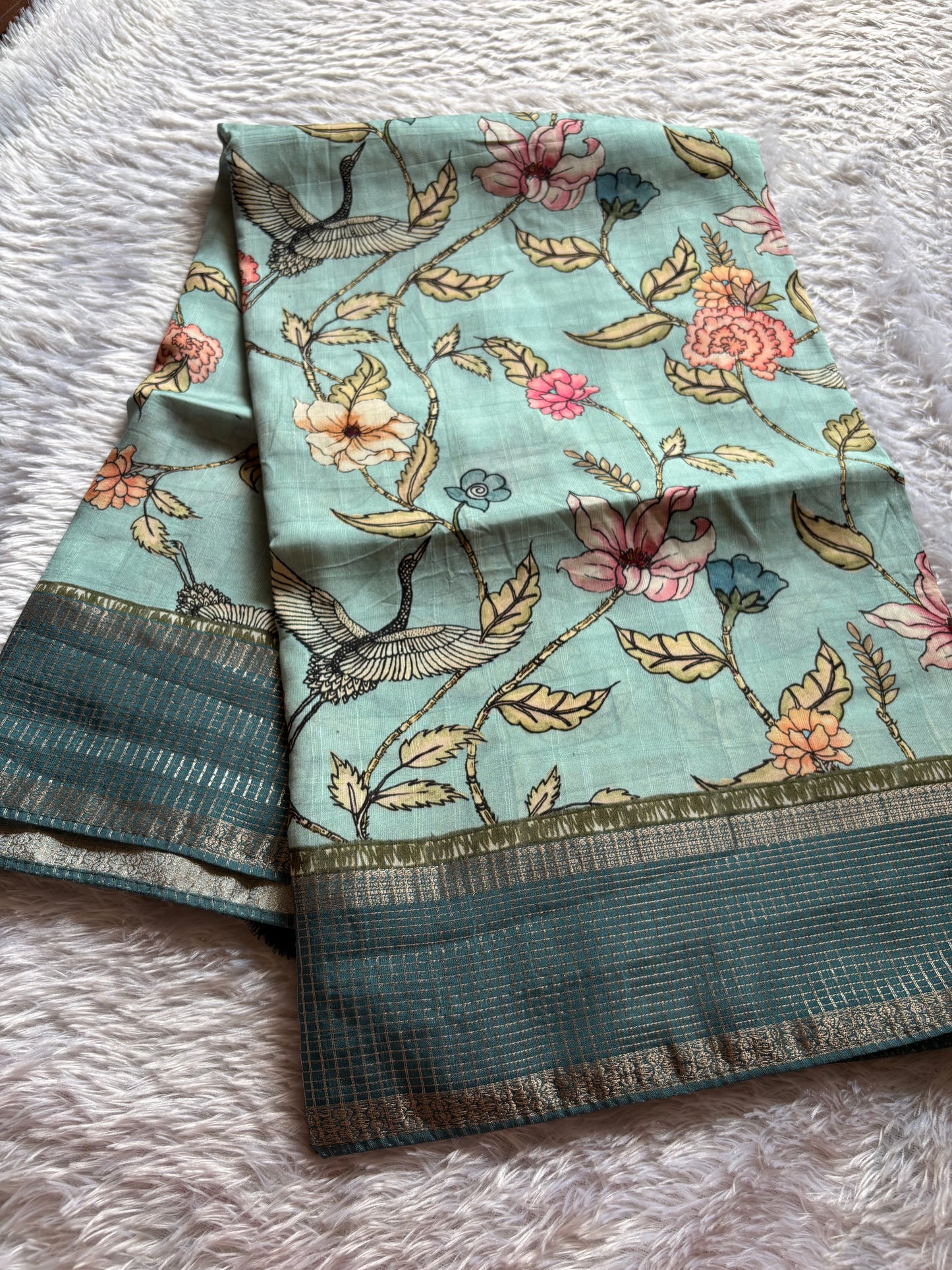 SS119 : Printed Mint green-dark green