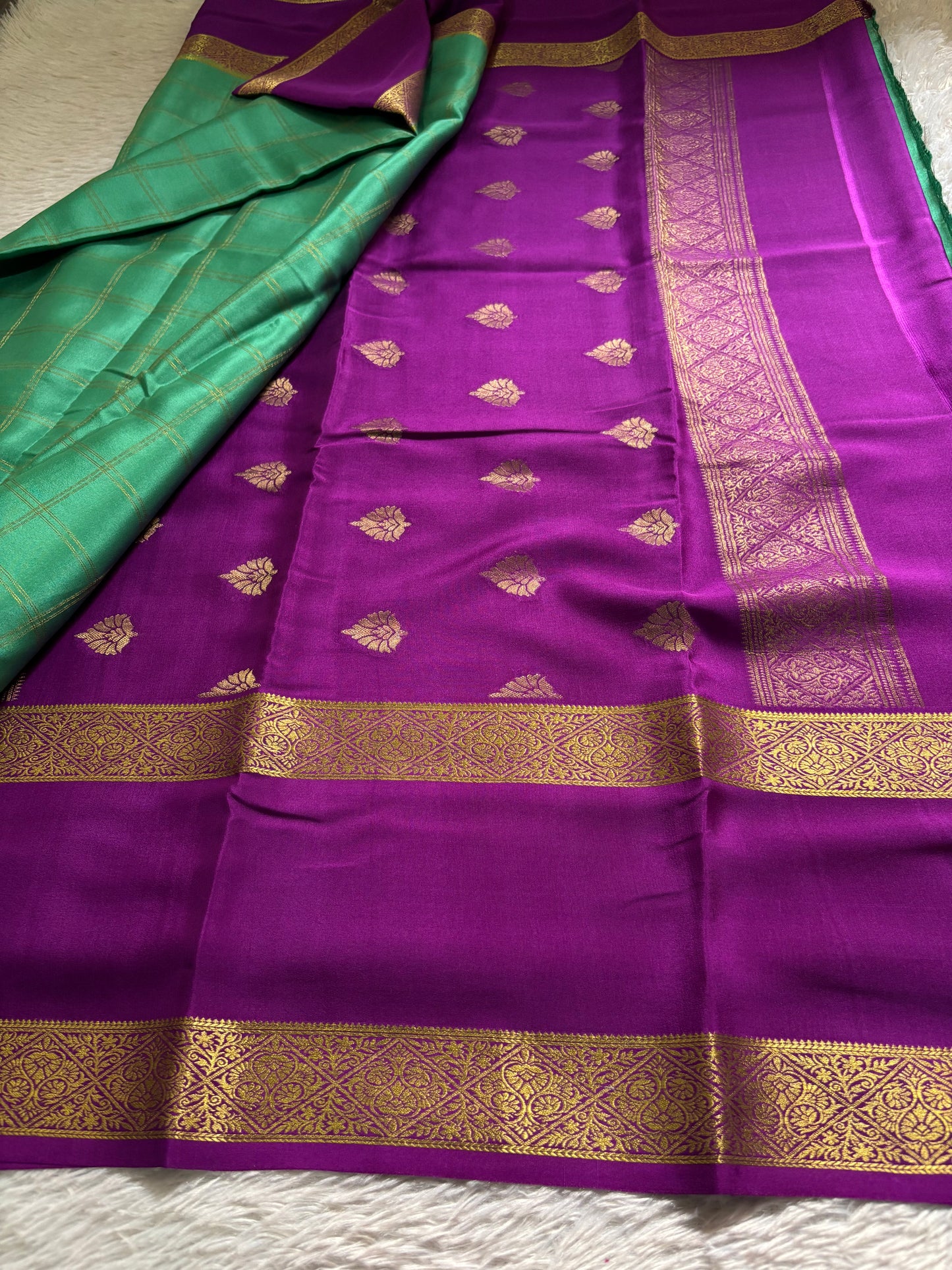 Vasudha (2D) : Sea green-magenta