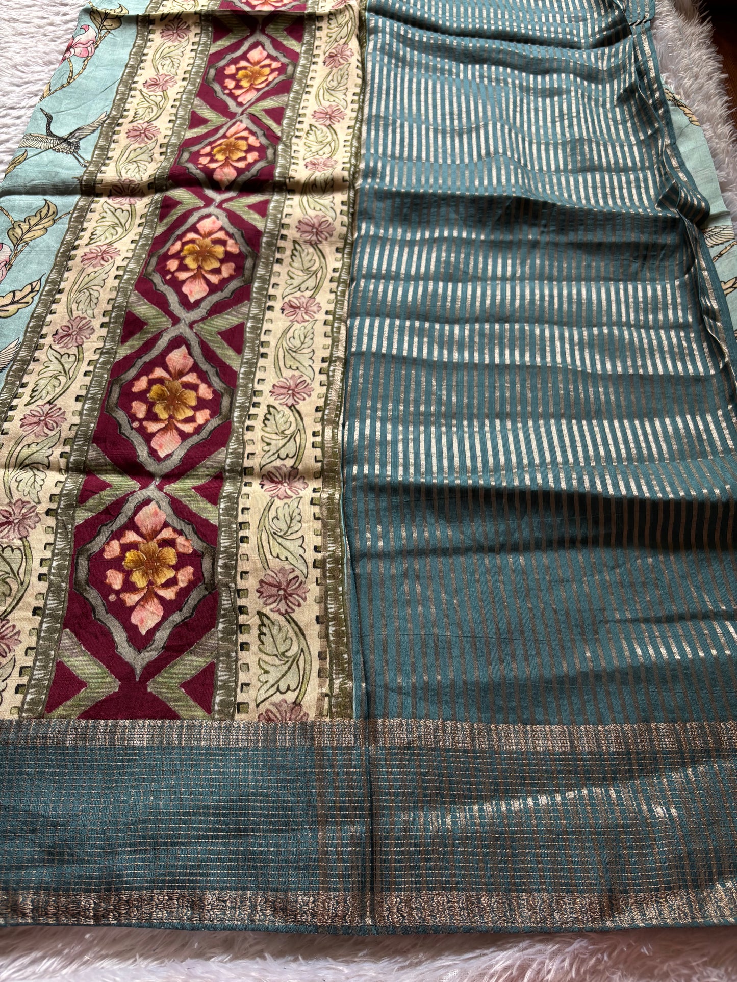 SS119 : Printed Mint green-dark green