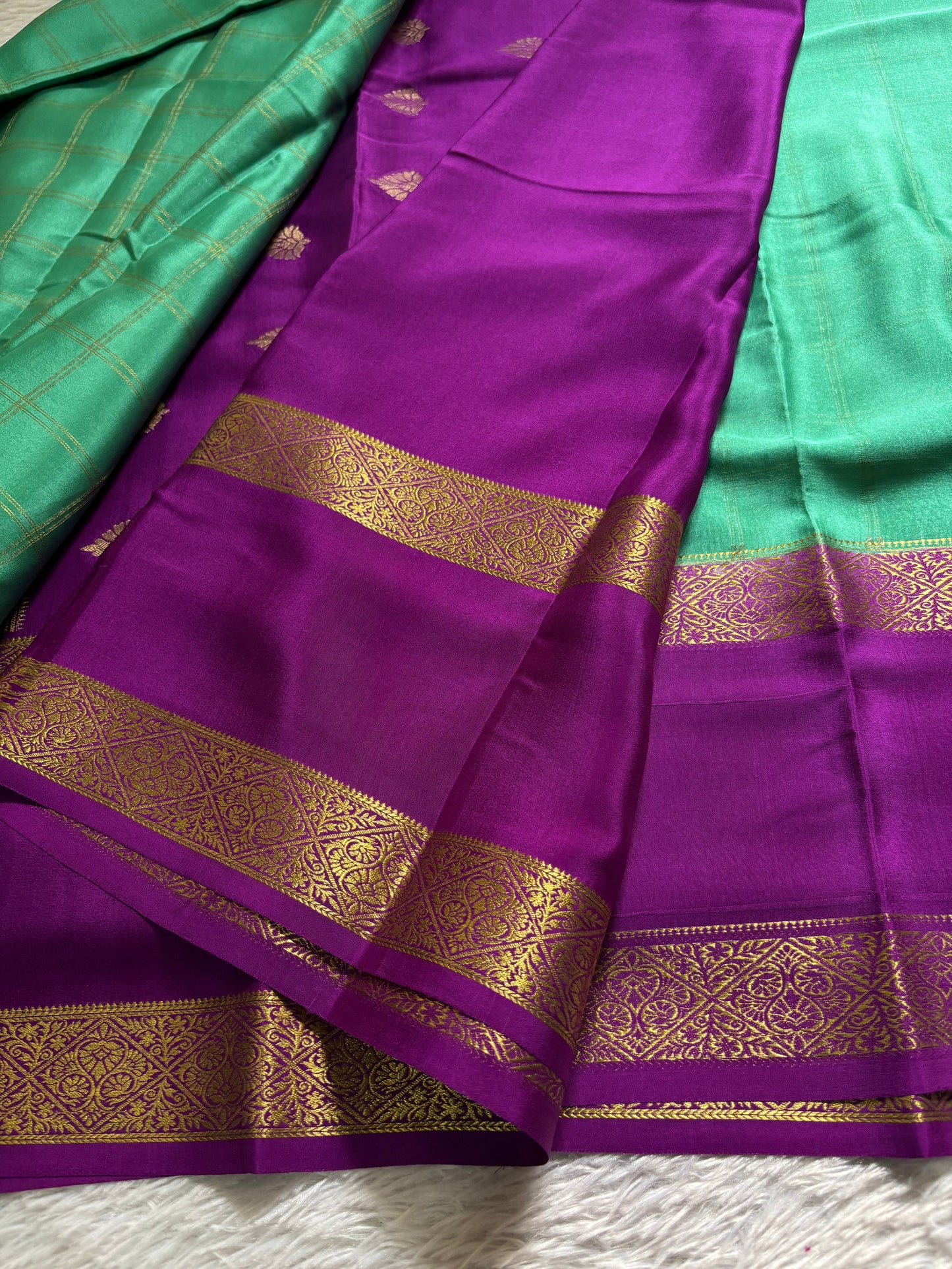Vasudha (2D) : Sea green-magenta