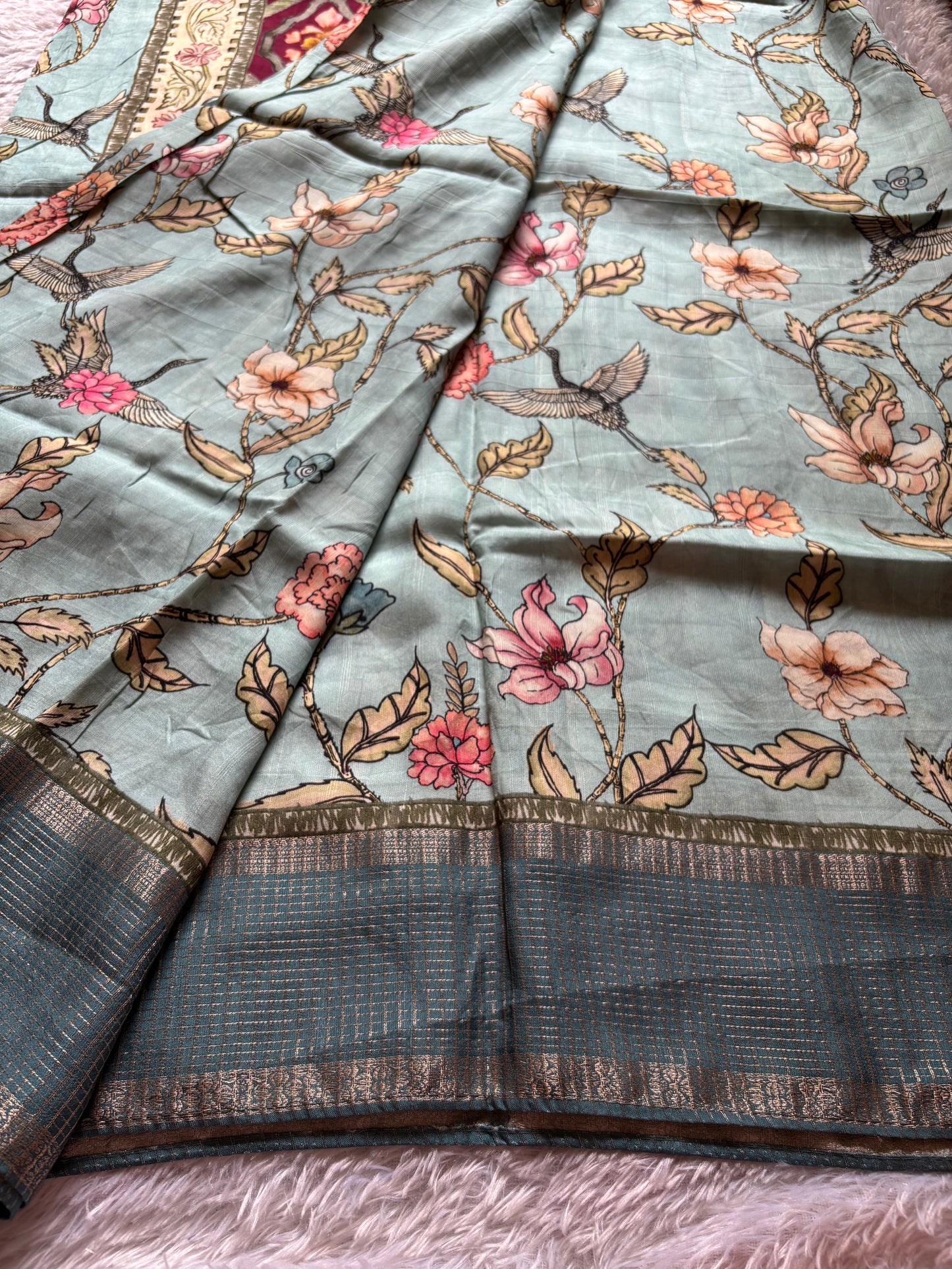SS119 : Printed Mint green-dark green