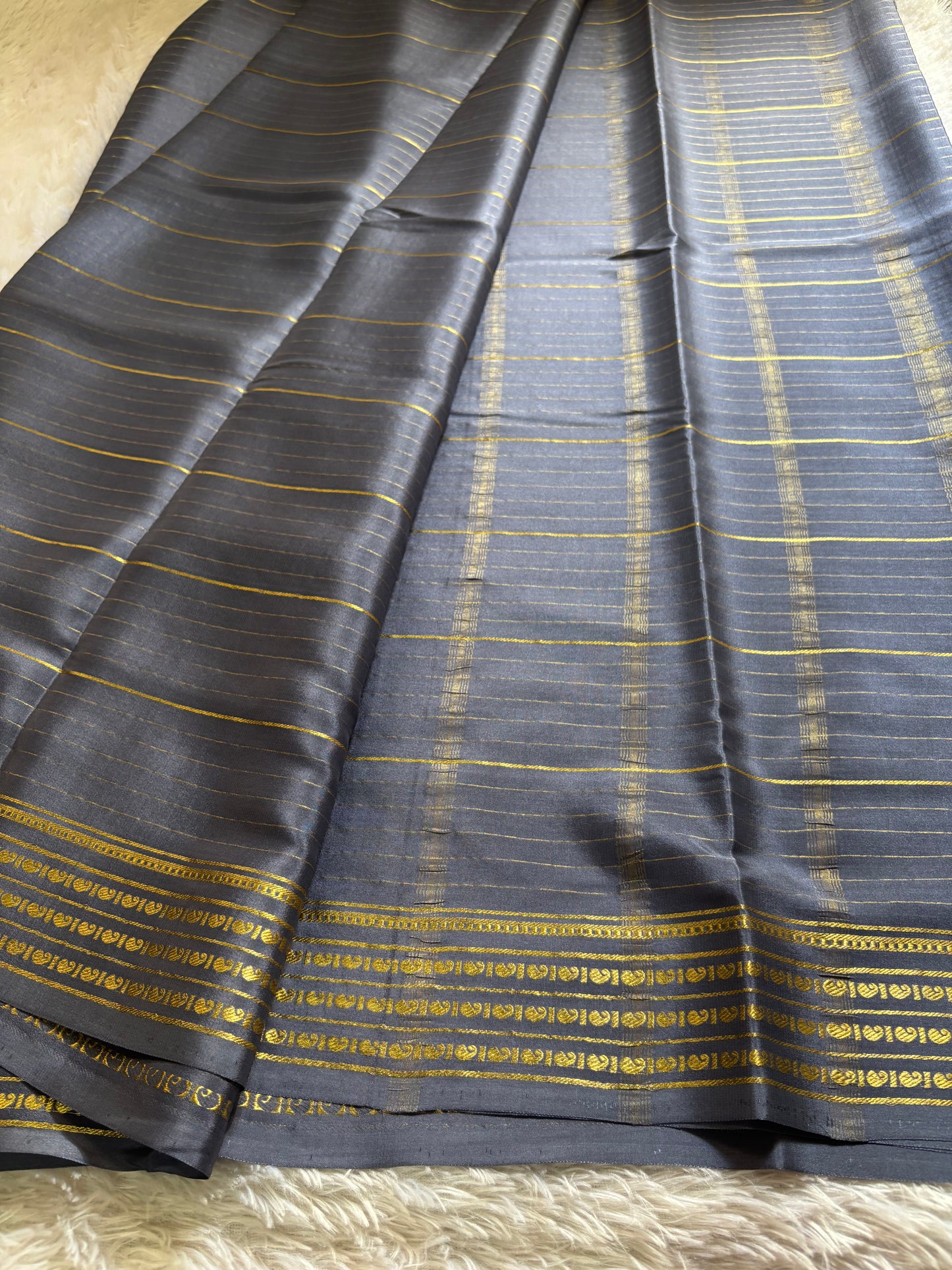 Meghana : Solid Steel grey