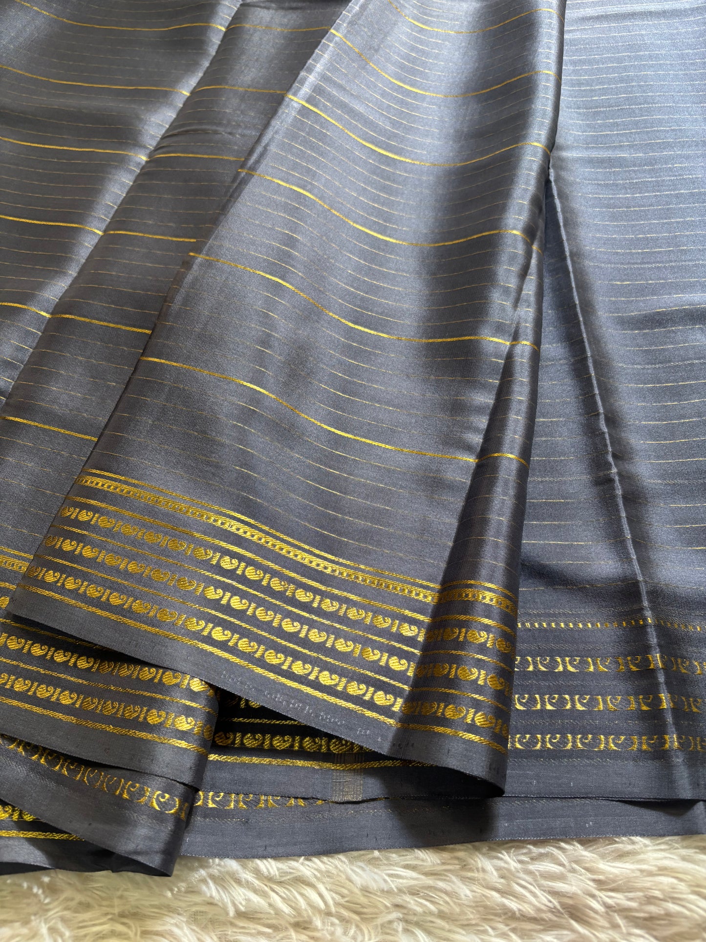 Meghana : Solid Steel grey