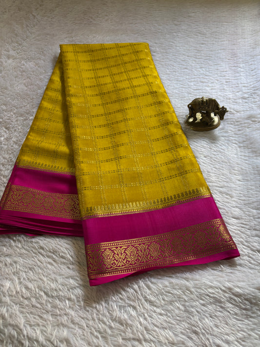 Saroj (2D) : Golden yellow-rani pink