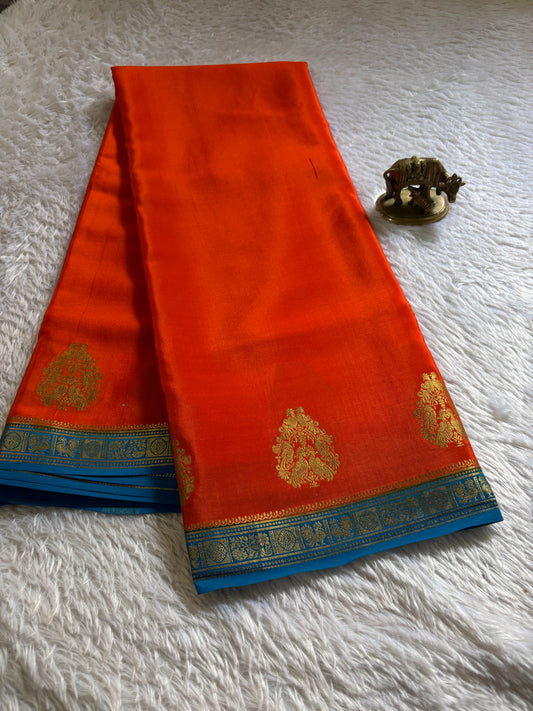 Pragathi (2D) : Dark orange-dark ananda blue