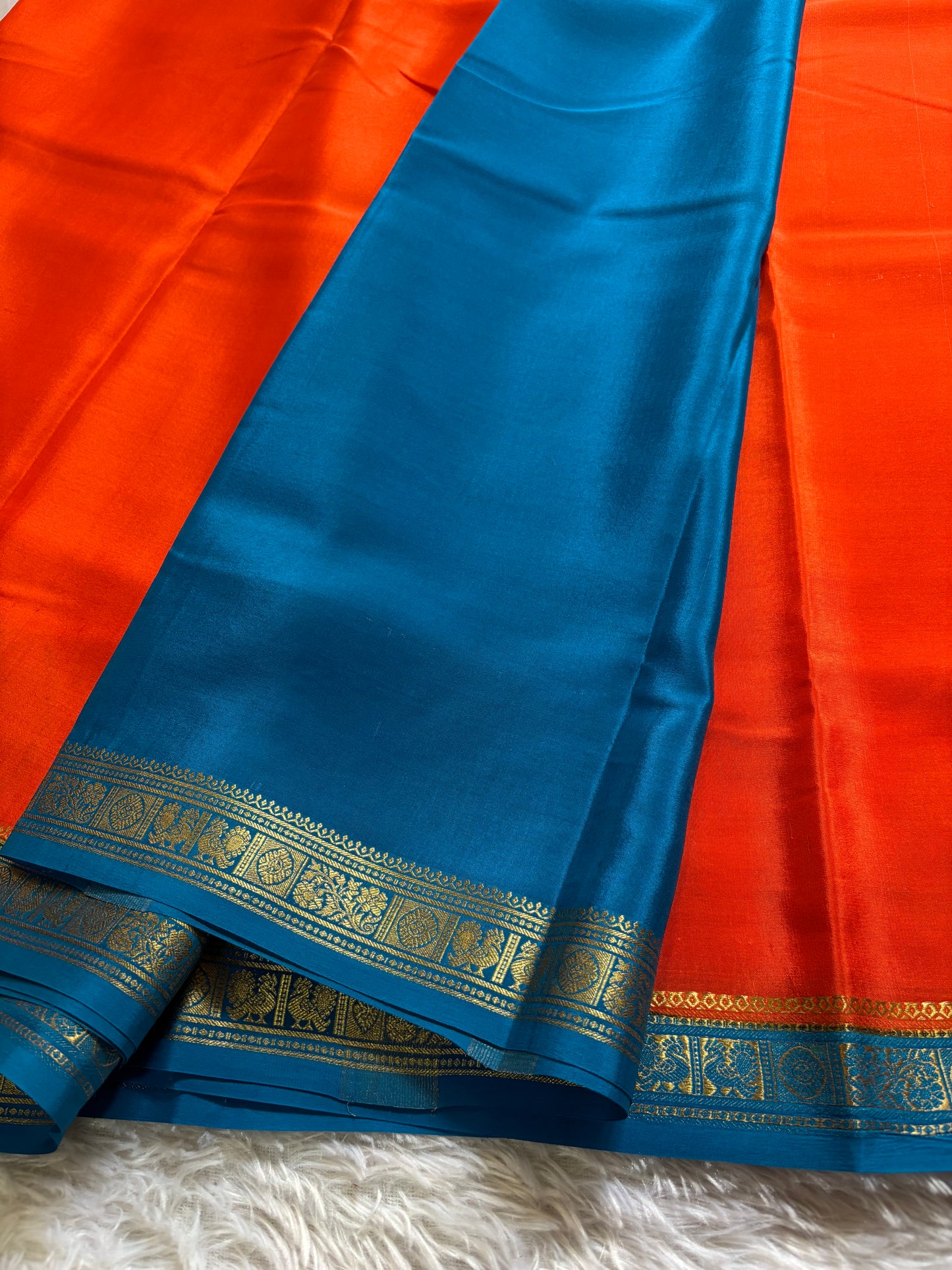 Pragathi (2D) : Dark orange-dark ananda blue