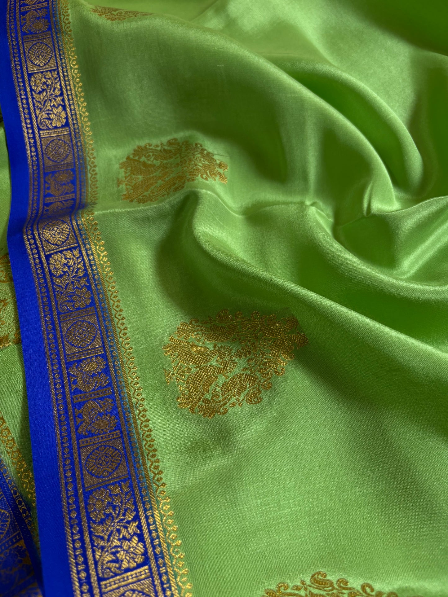 Pragathi (2D) : Mint green-royal blue