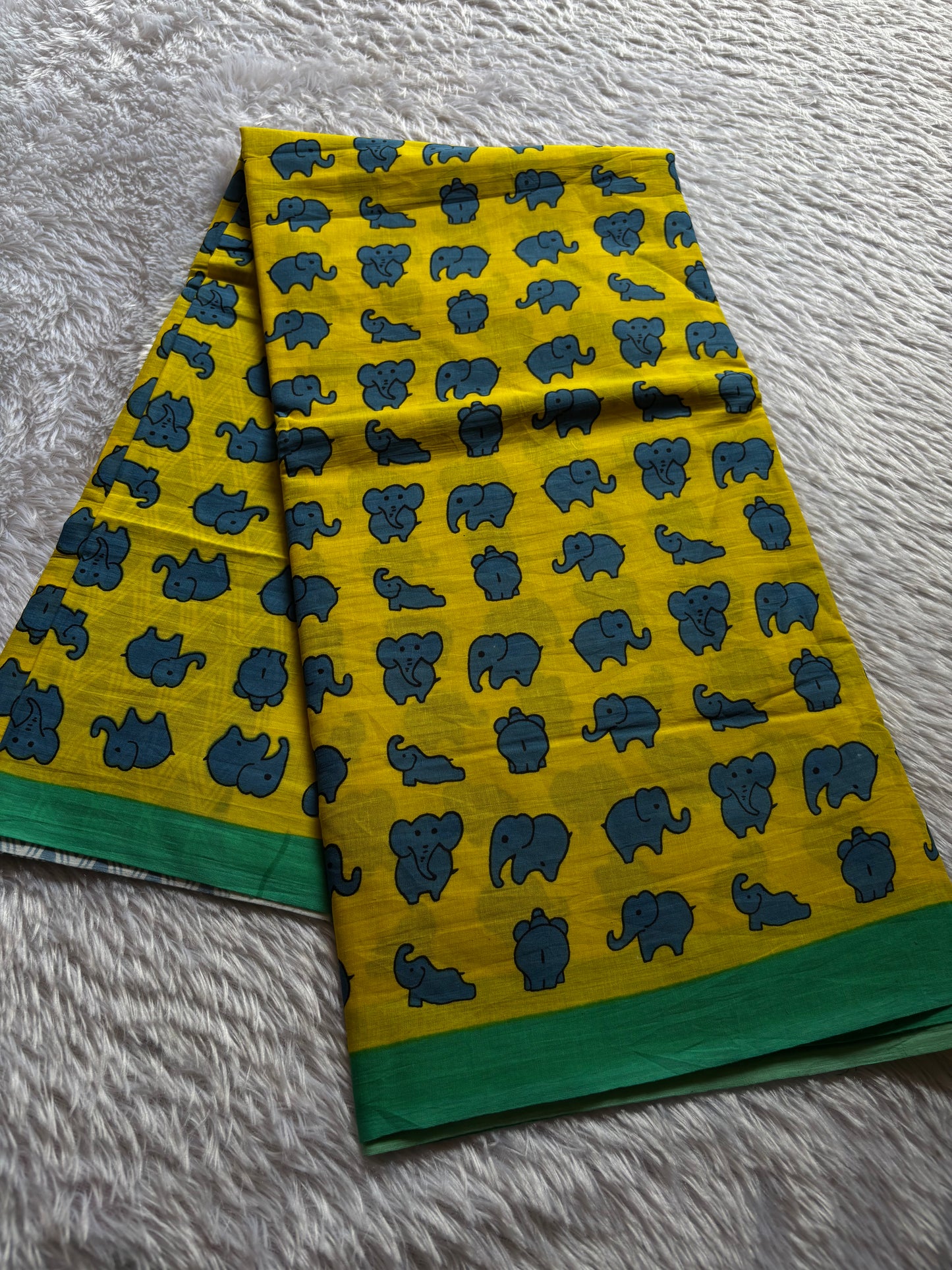 Mulmul : Printed Golden yellow