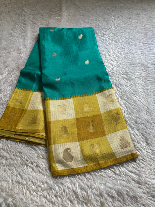 NAL210 (3D) : Ananda blue-off white-olive