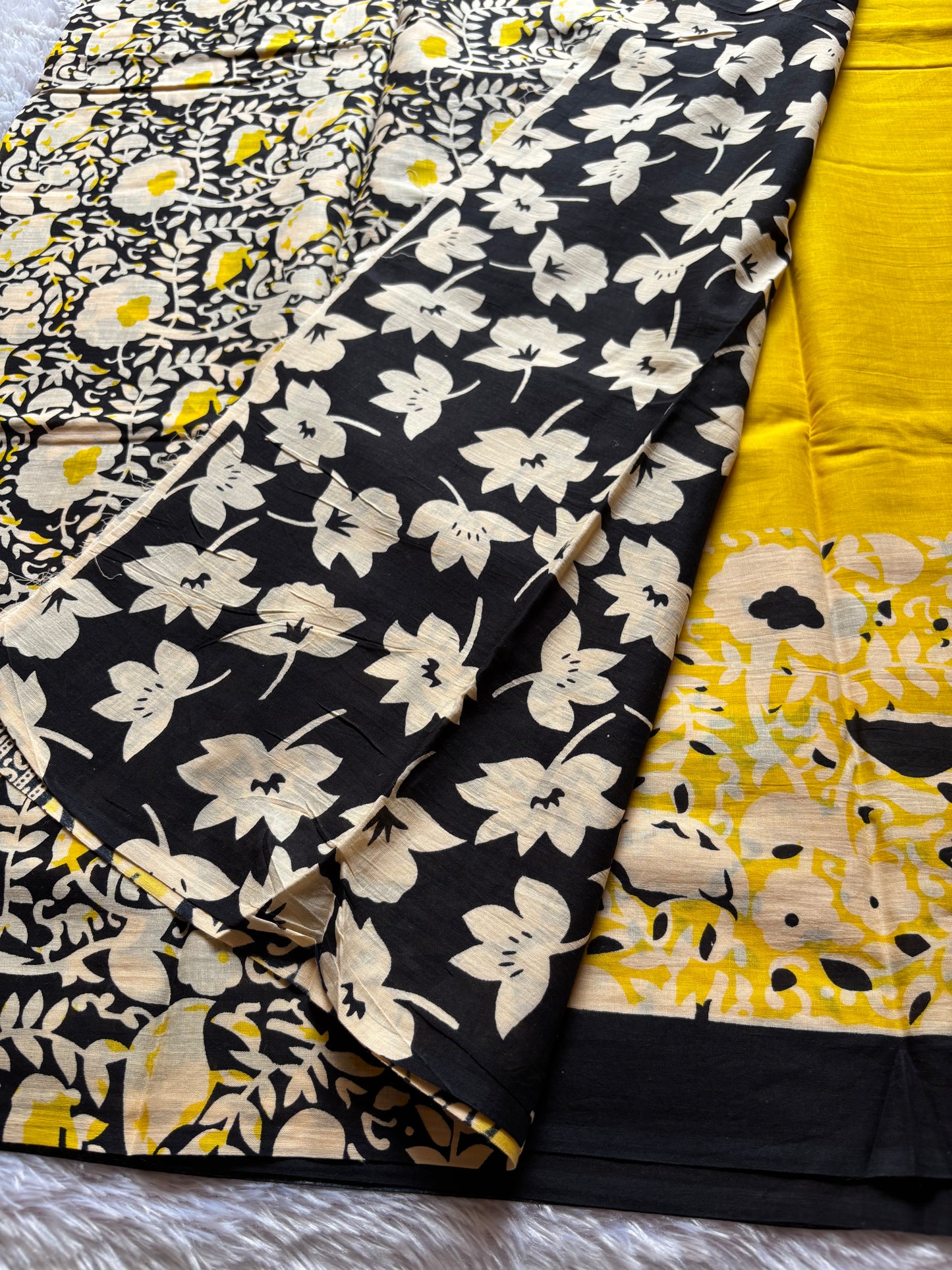 Mulmul : Printed Golden yellow Floral