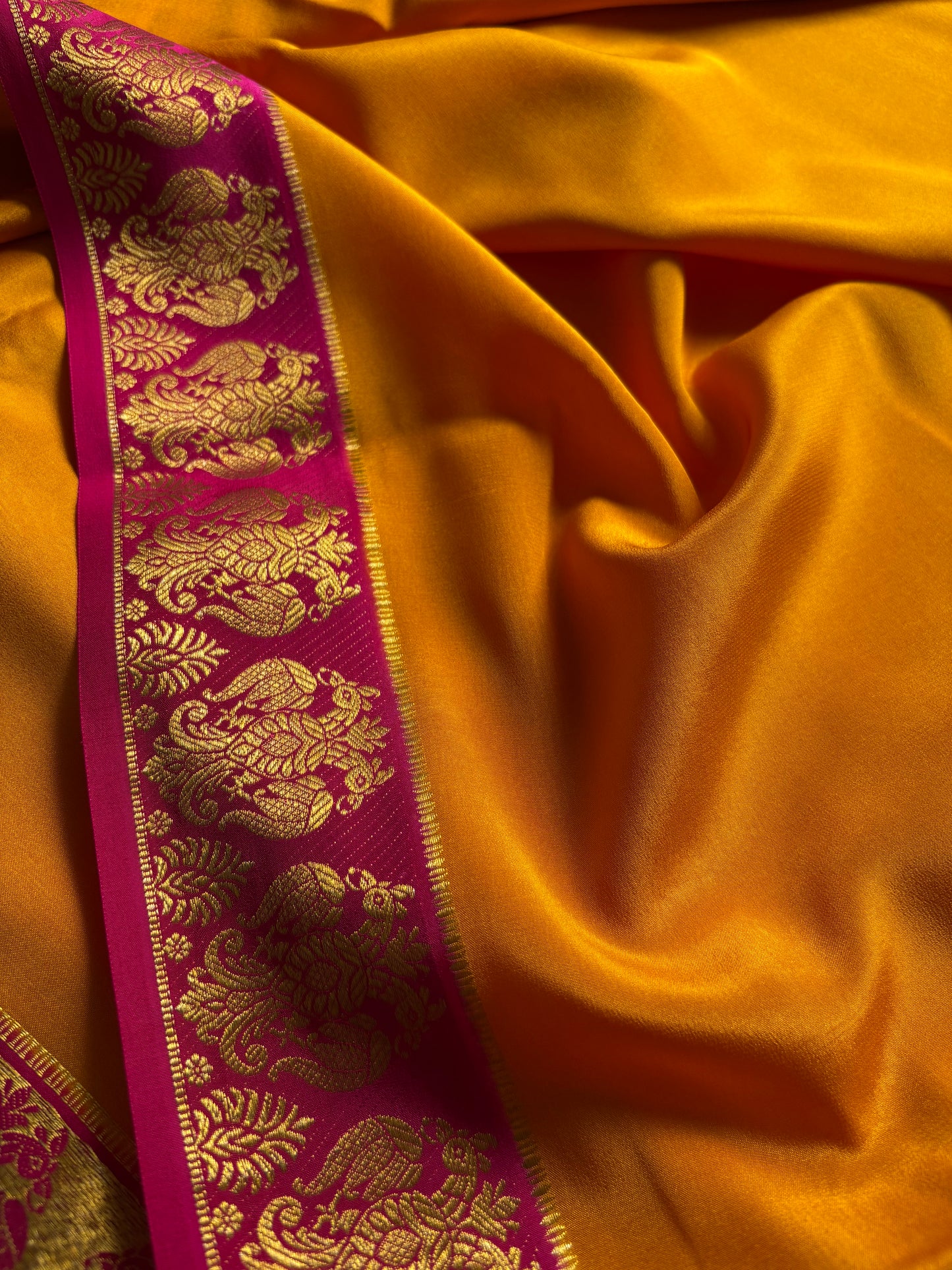 Veera (2D) : Golden yellow-rani pink
