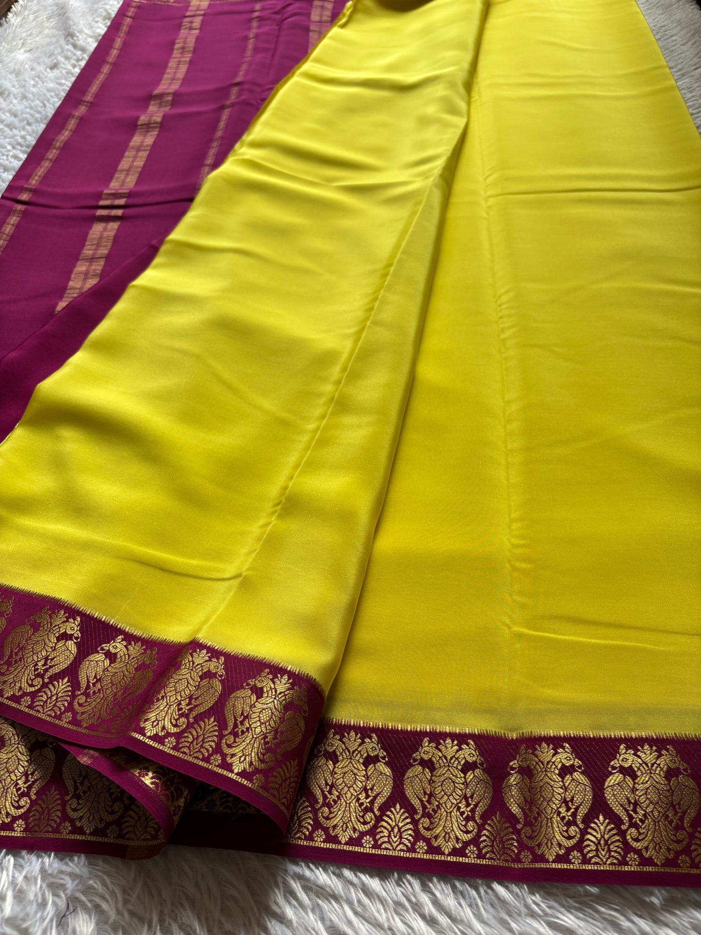 Veera (2D) : Lemon yellow- deep magenta