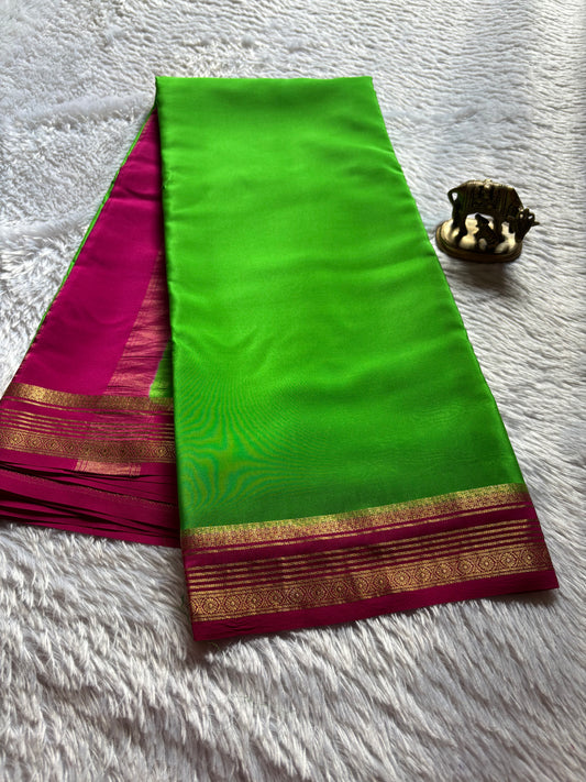Bhoomi (2D) : Parrot green-rani pink