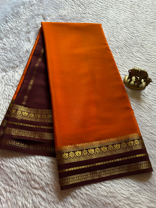 Padmaja (2D) : Rust orange-chocolate brown