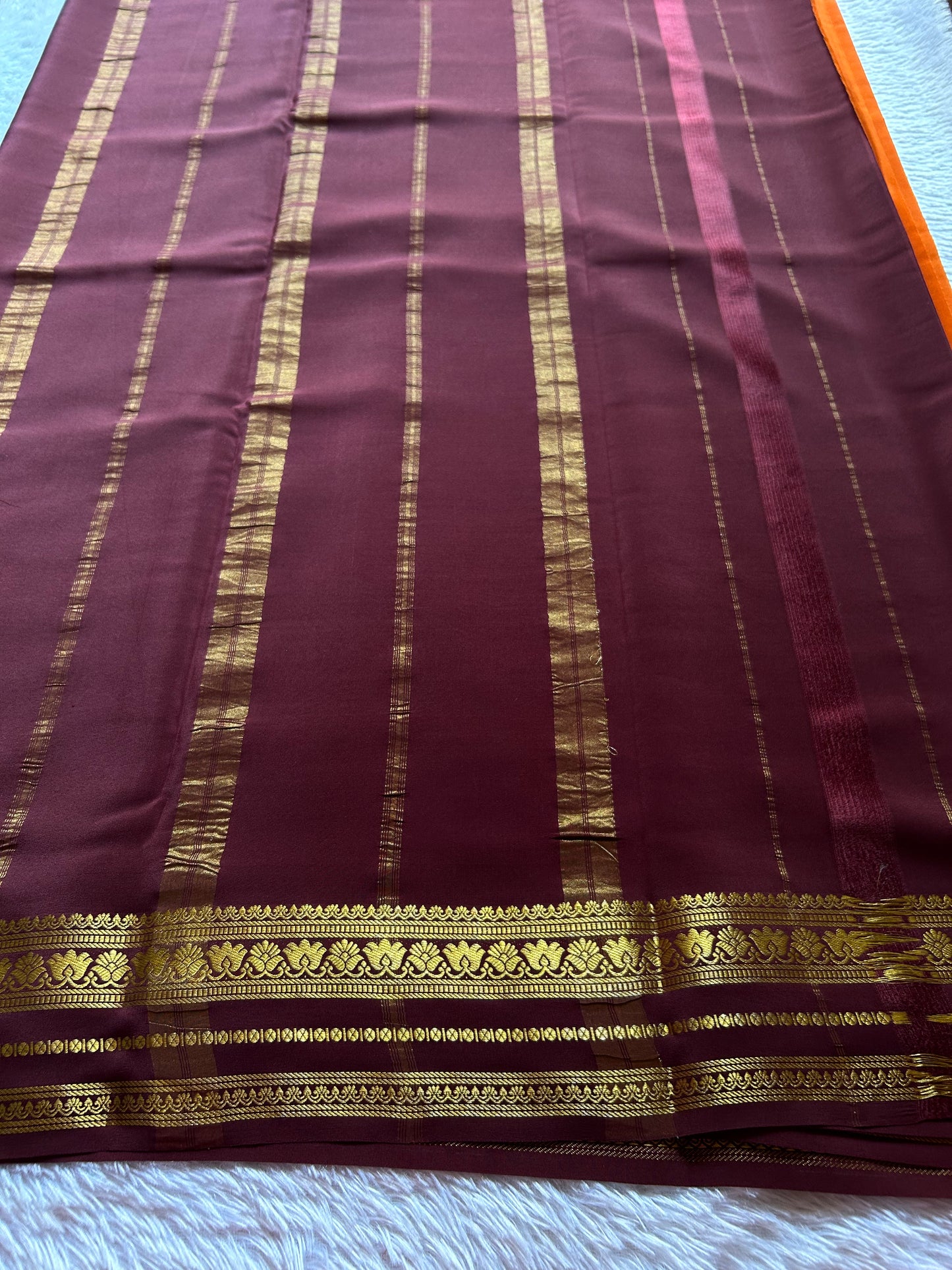 Padmaja (2D) : Rust orange-chocolate brown