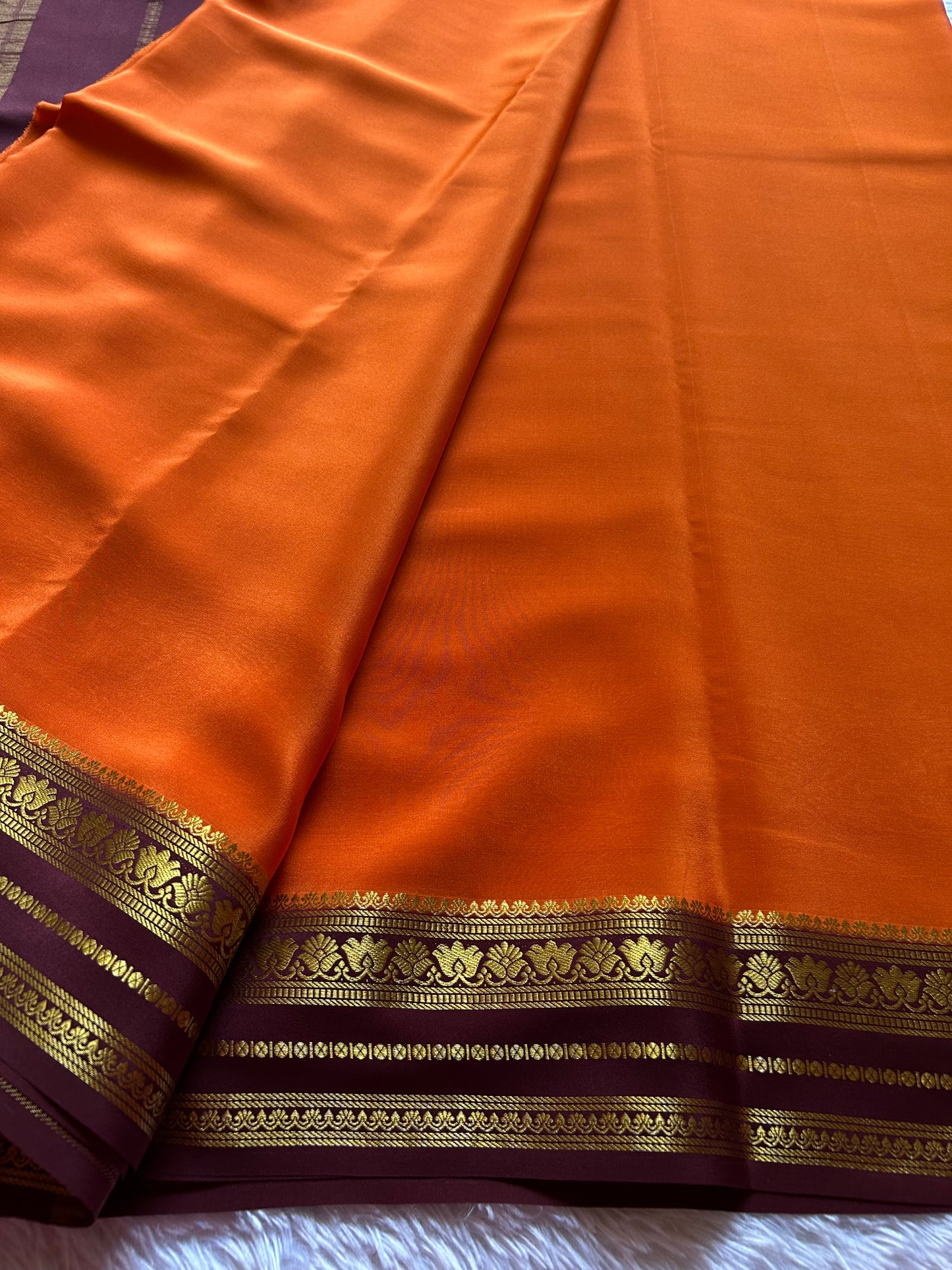 Padmaja (2D) : Rust orange-chocolate brown