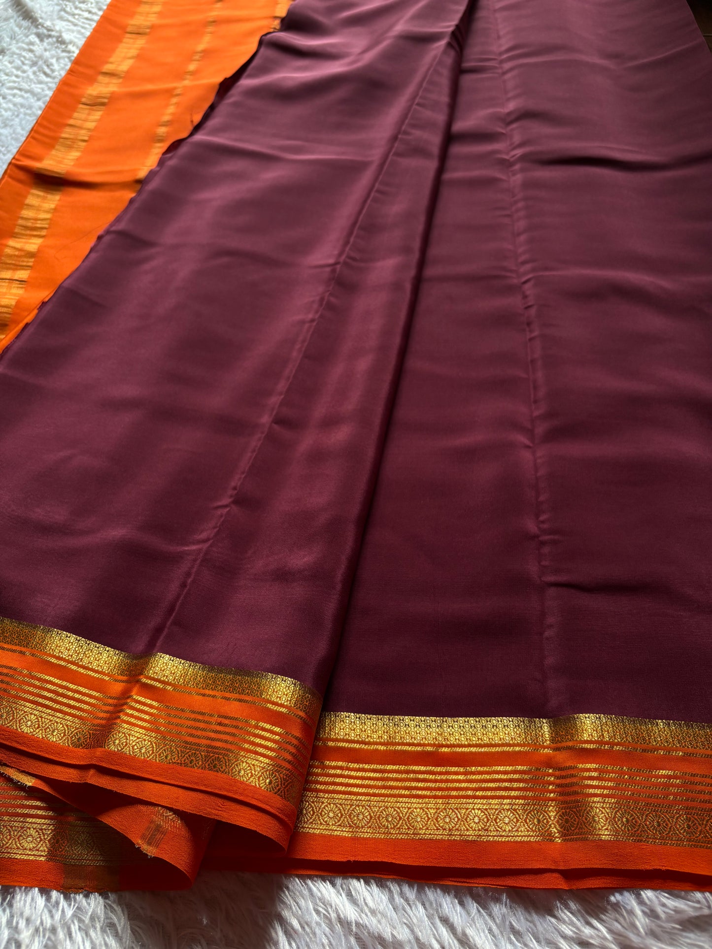 Bhoomi (2D) : Chocolate brown-orange