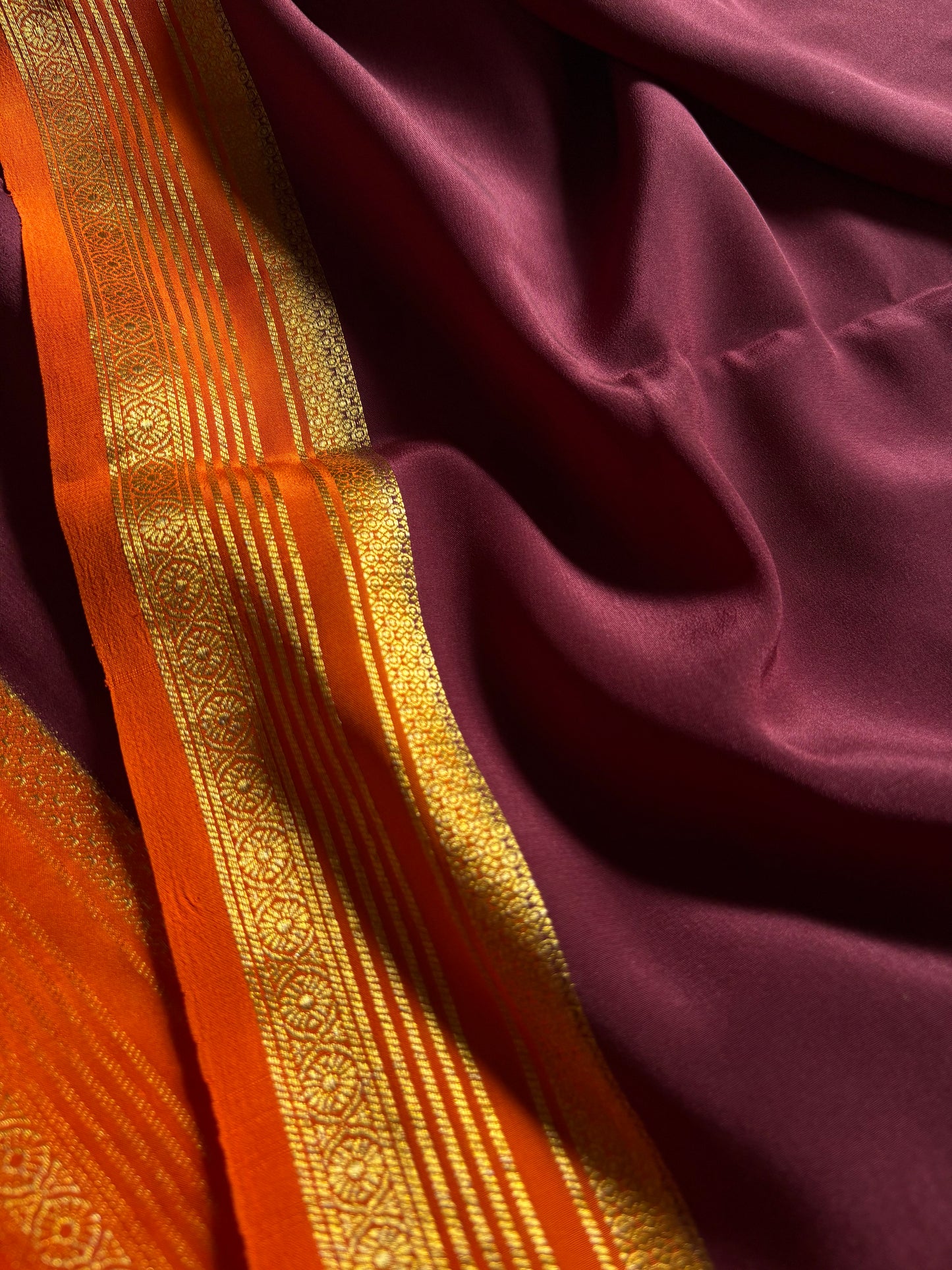 Bhoomi (2D) : Chocolate brown-orange