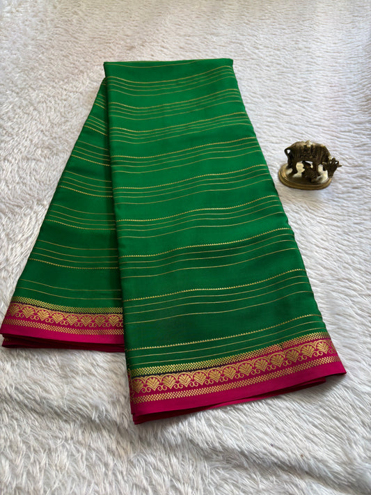 Sakshi (2D) : Bottle green-rani pink