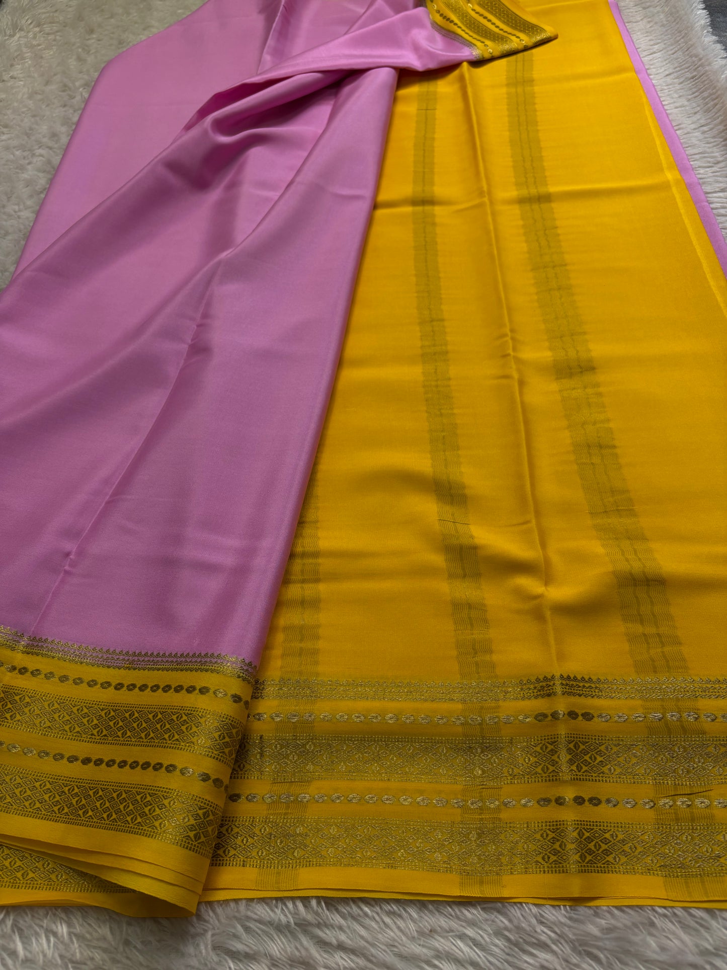 Sumana (2D) : Baby pink-yellow